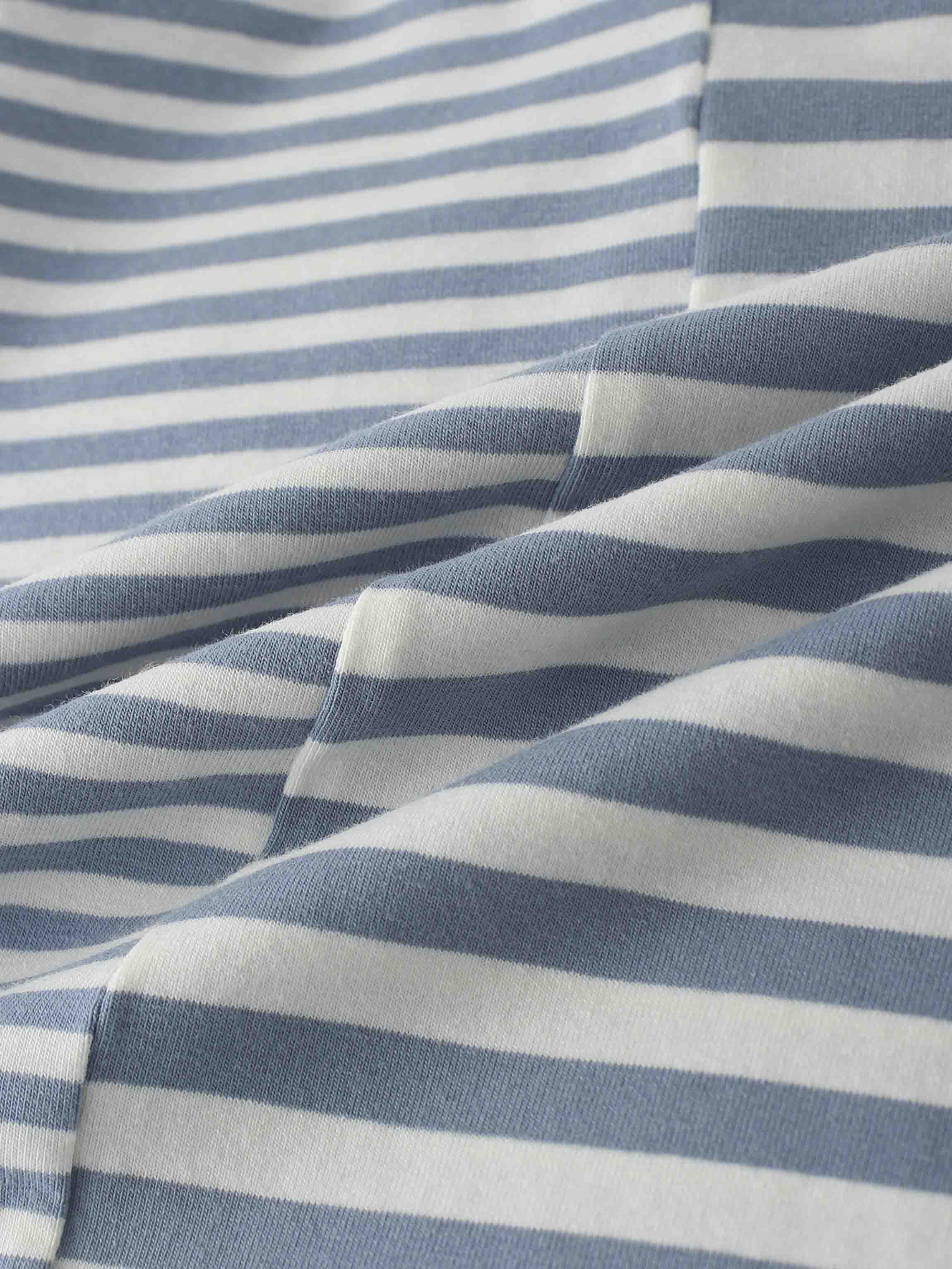 Striped Fitted T-shirt with 3/4 sleeves