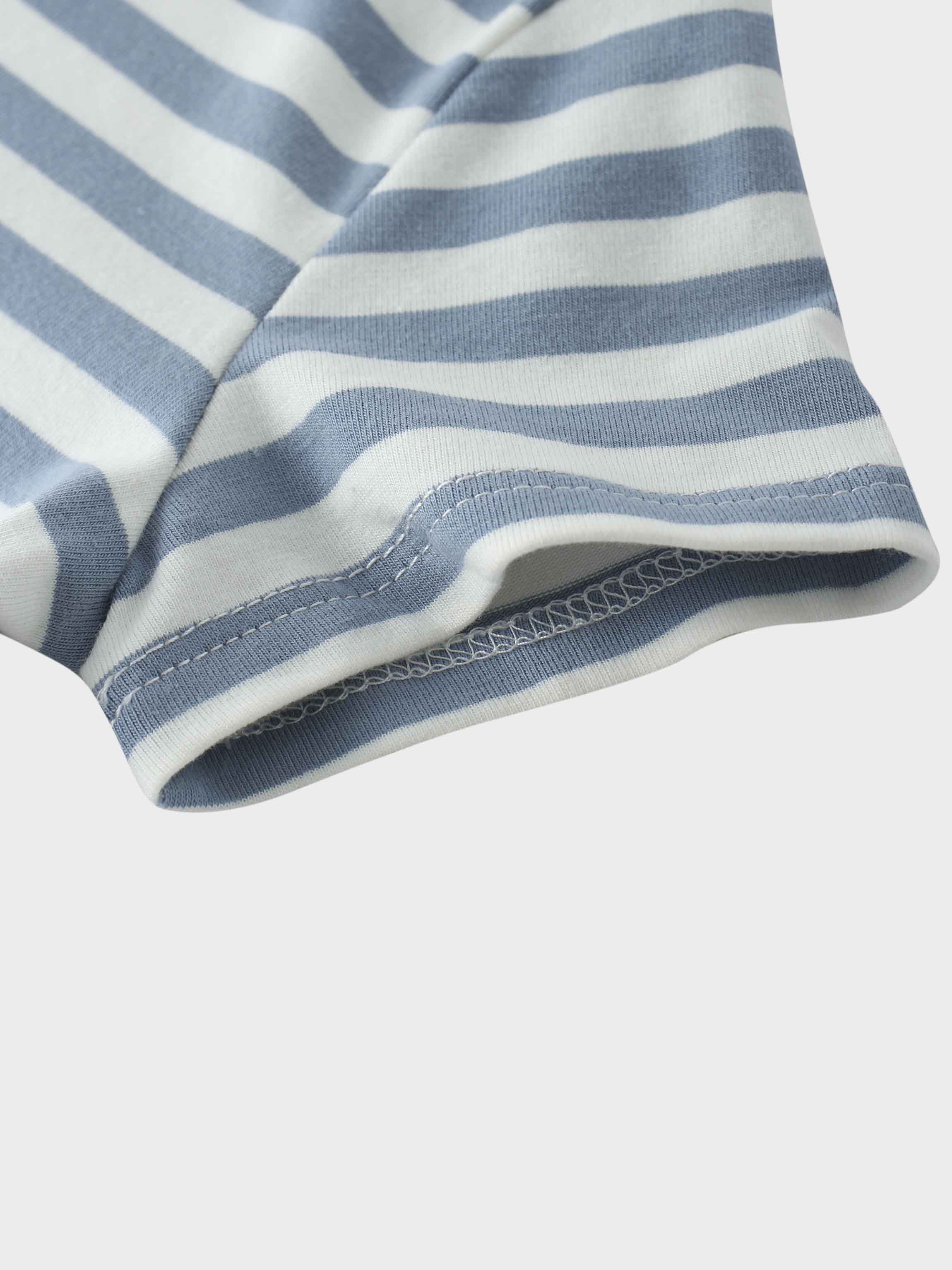 Striped Boxy T-shirt Short Sleeves