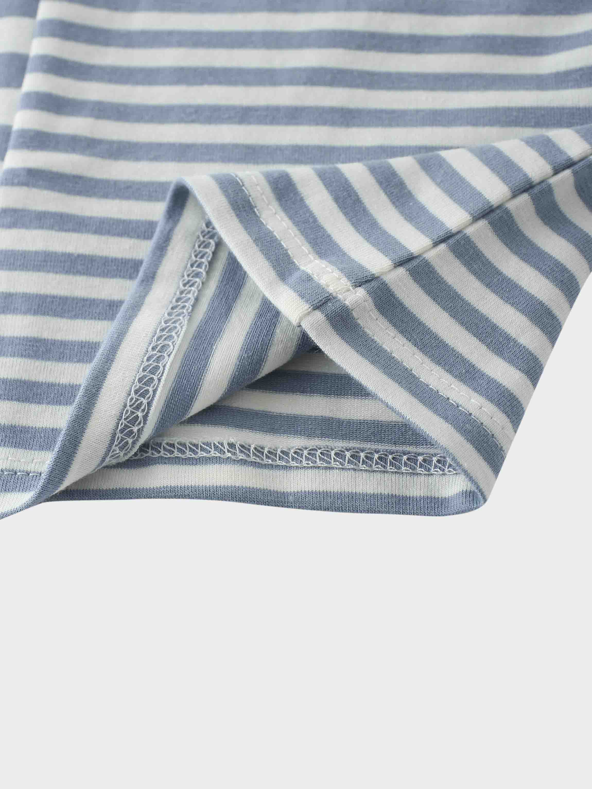 Striped Boxy T-shirt Short Sleeves