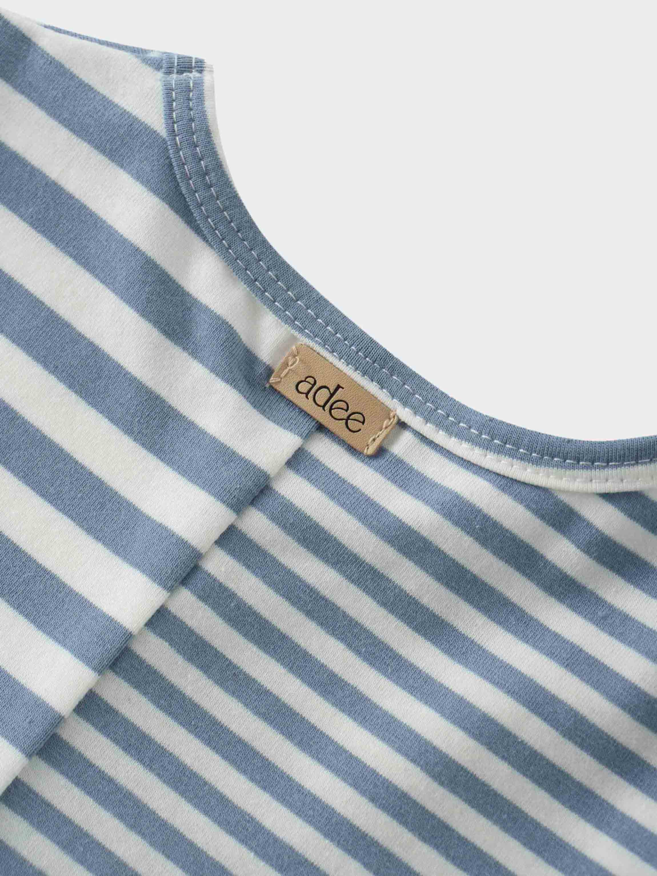 Striped Boxy T-shirt Short Sleeves
