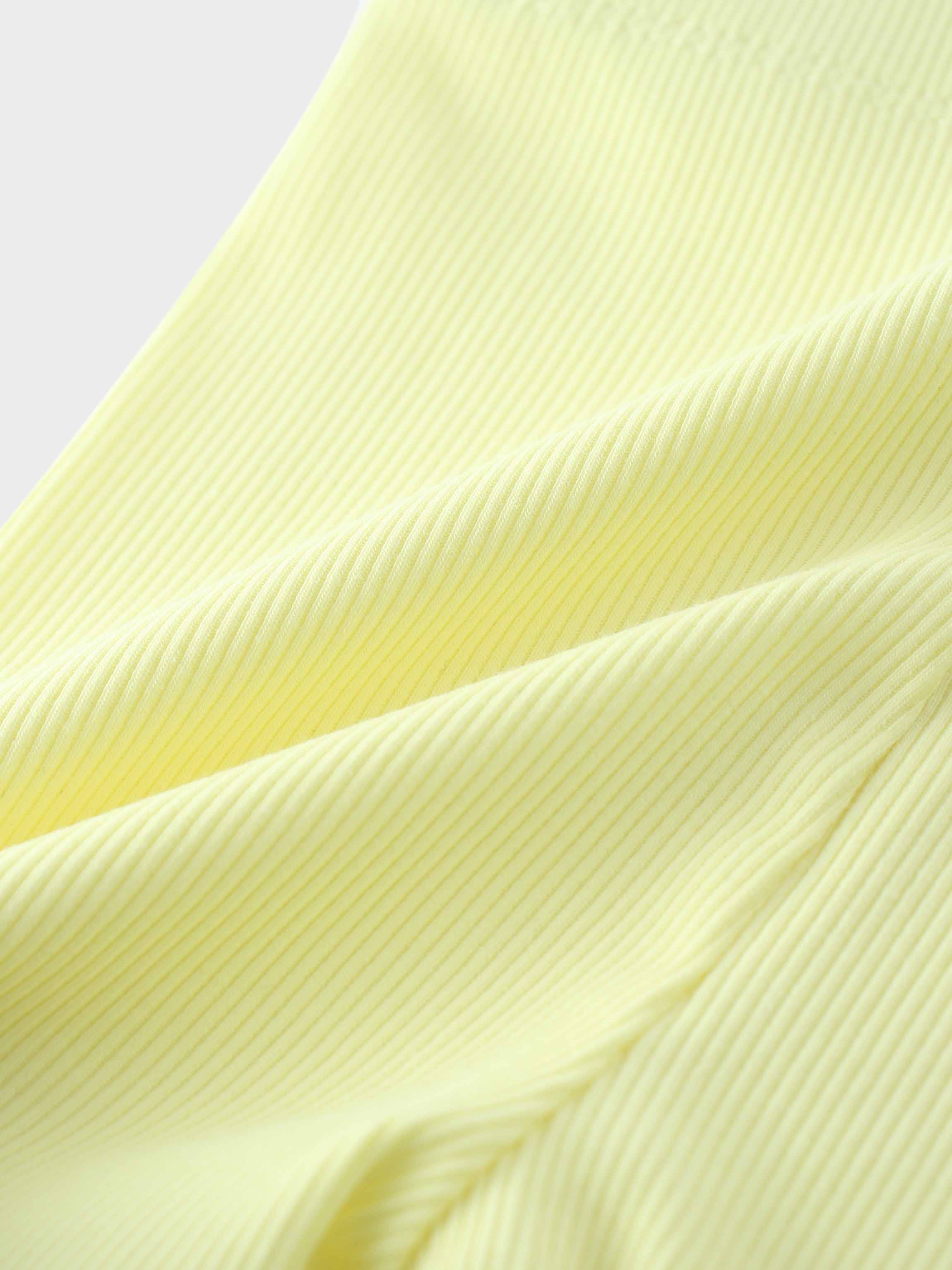 Yellow Ribbed Short Set