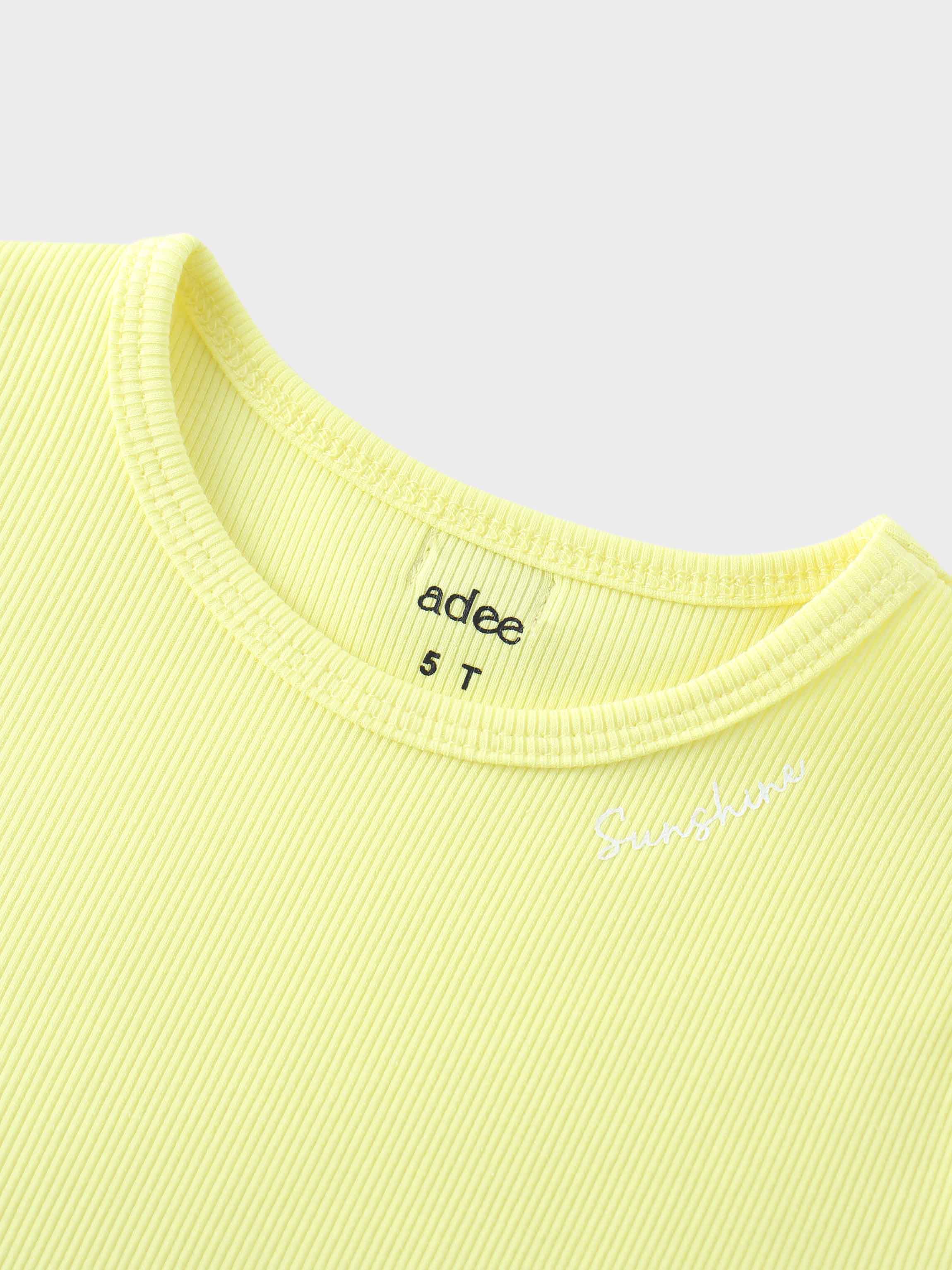 Yellow Ribbed T-Shirt
