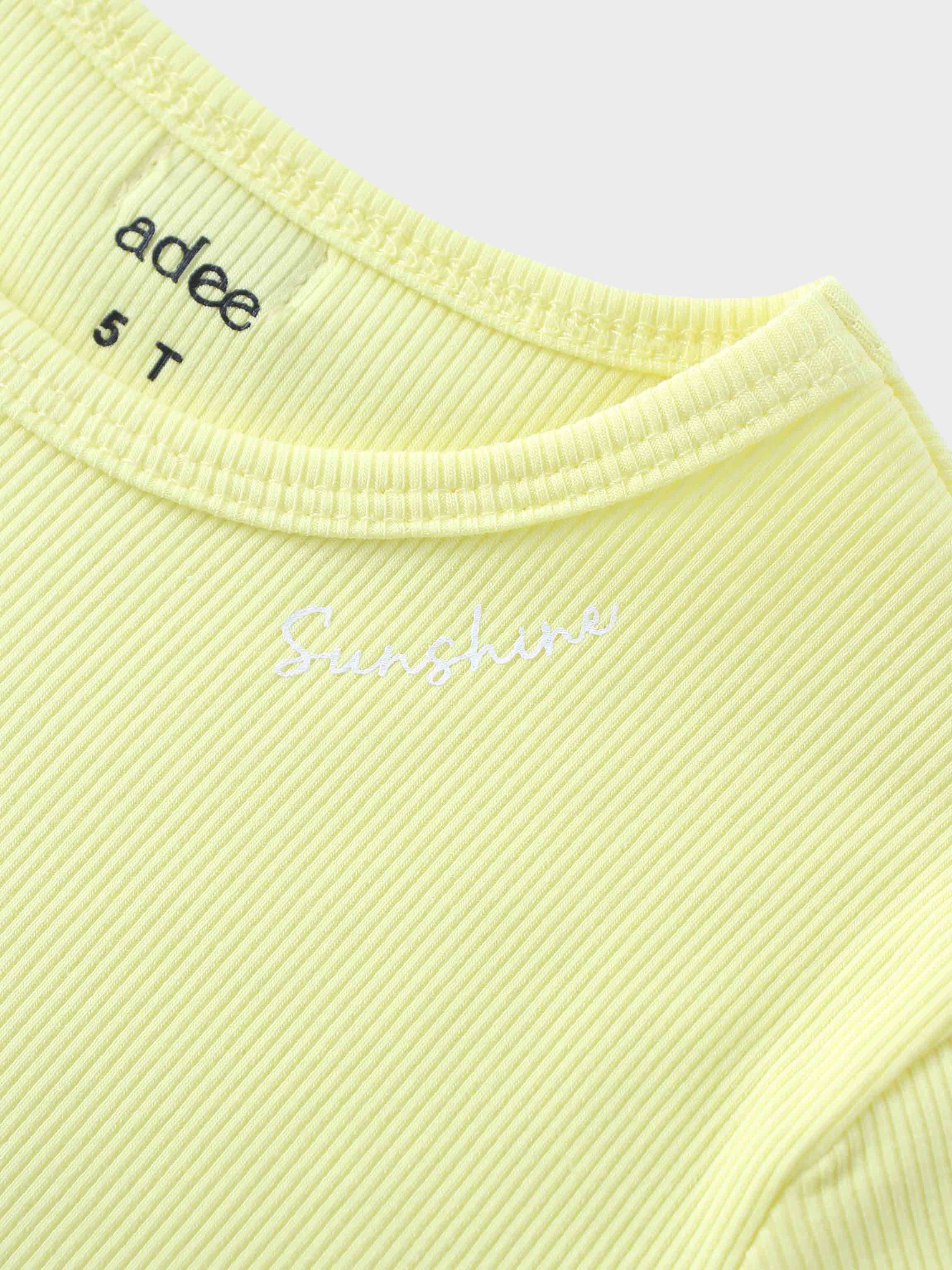 Yellow Ribbed T-Shirt