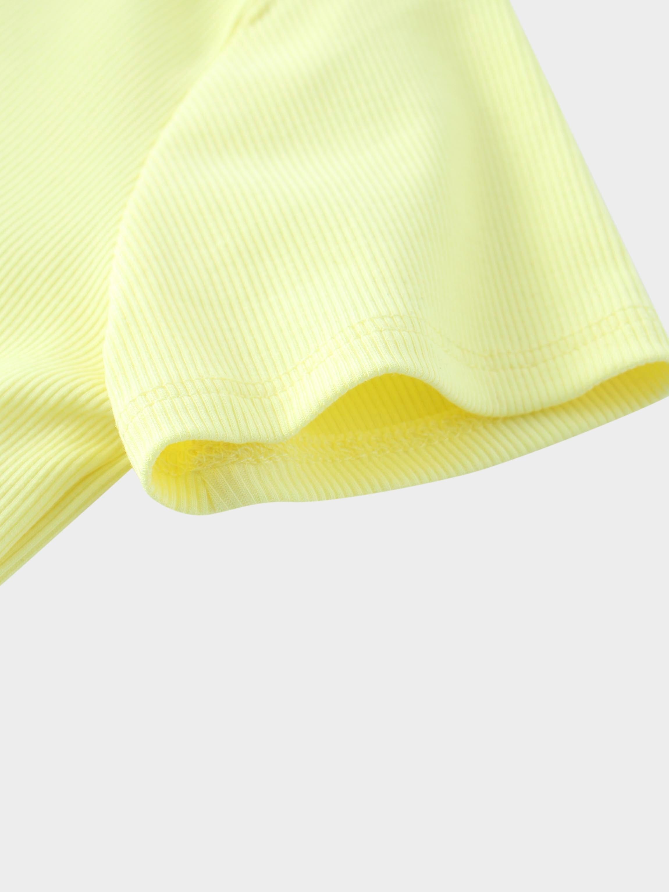 Yellow Ribbed T-Shirt