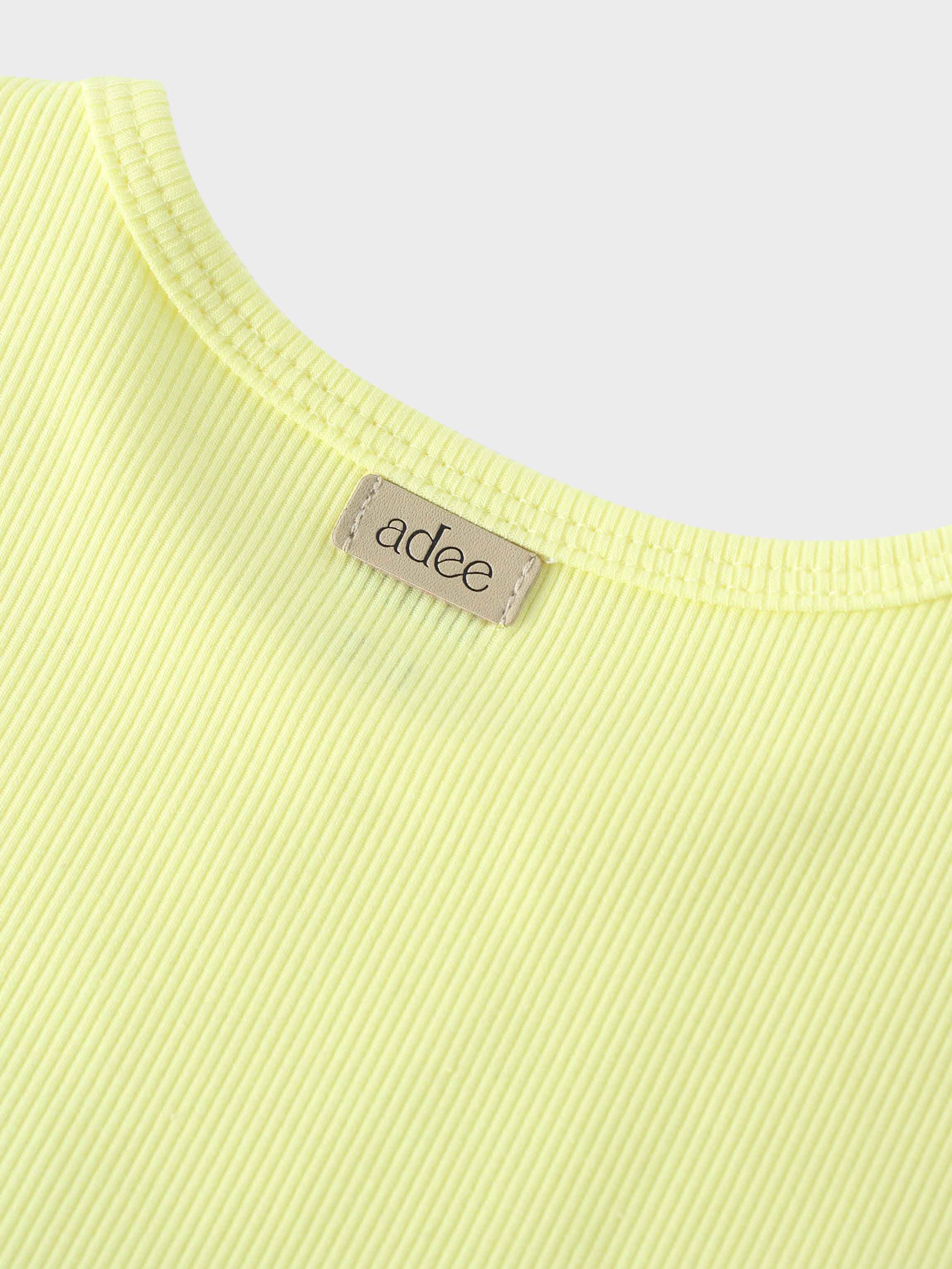 Yellow Ribbed T-Shirt