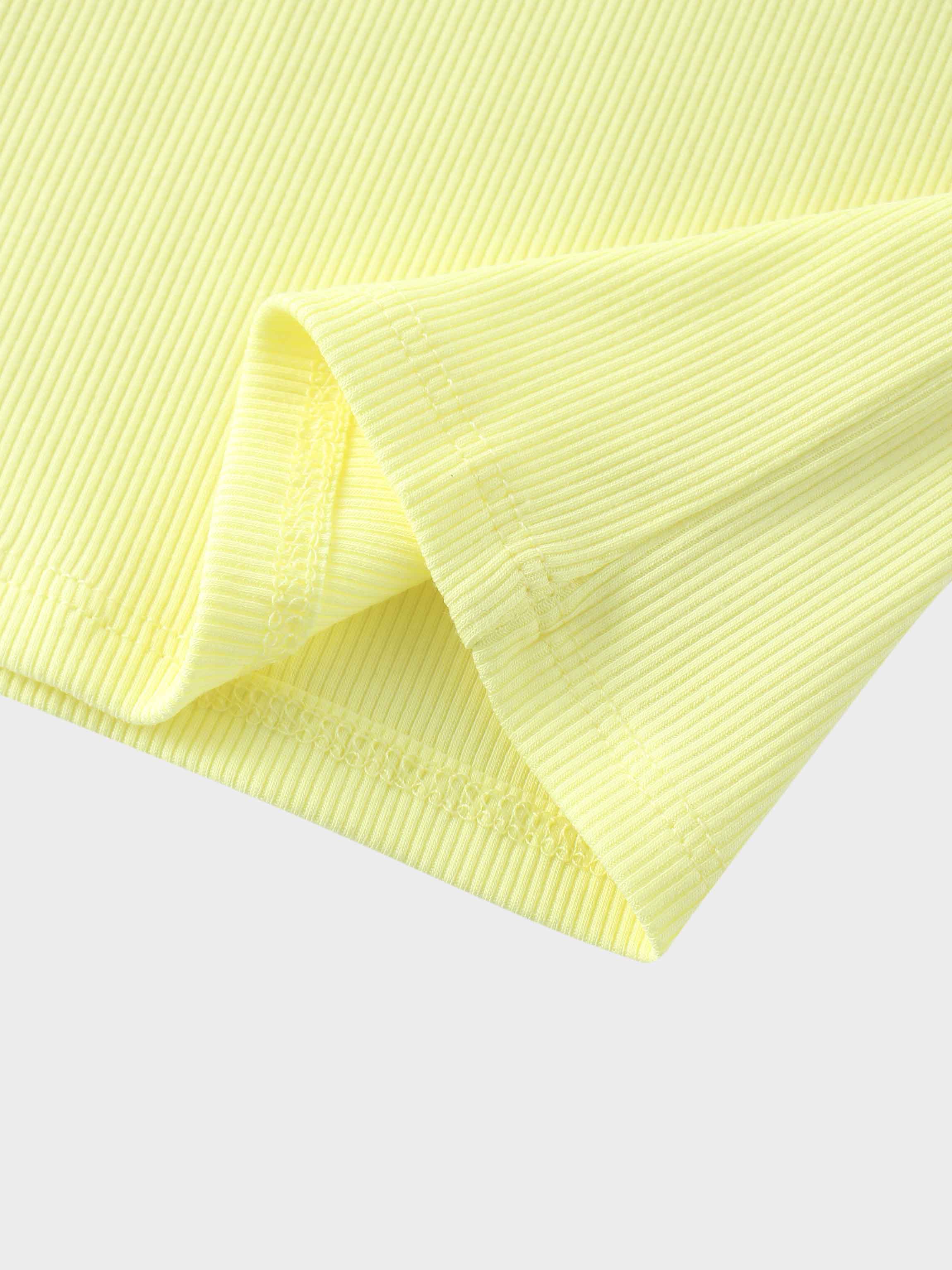 Yellow Ribbed T-Shirt