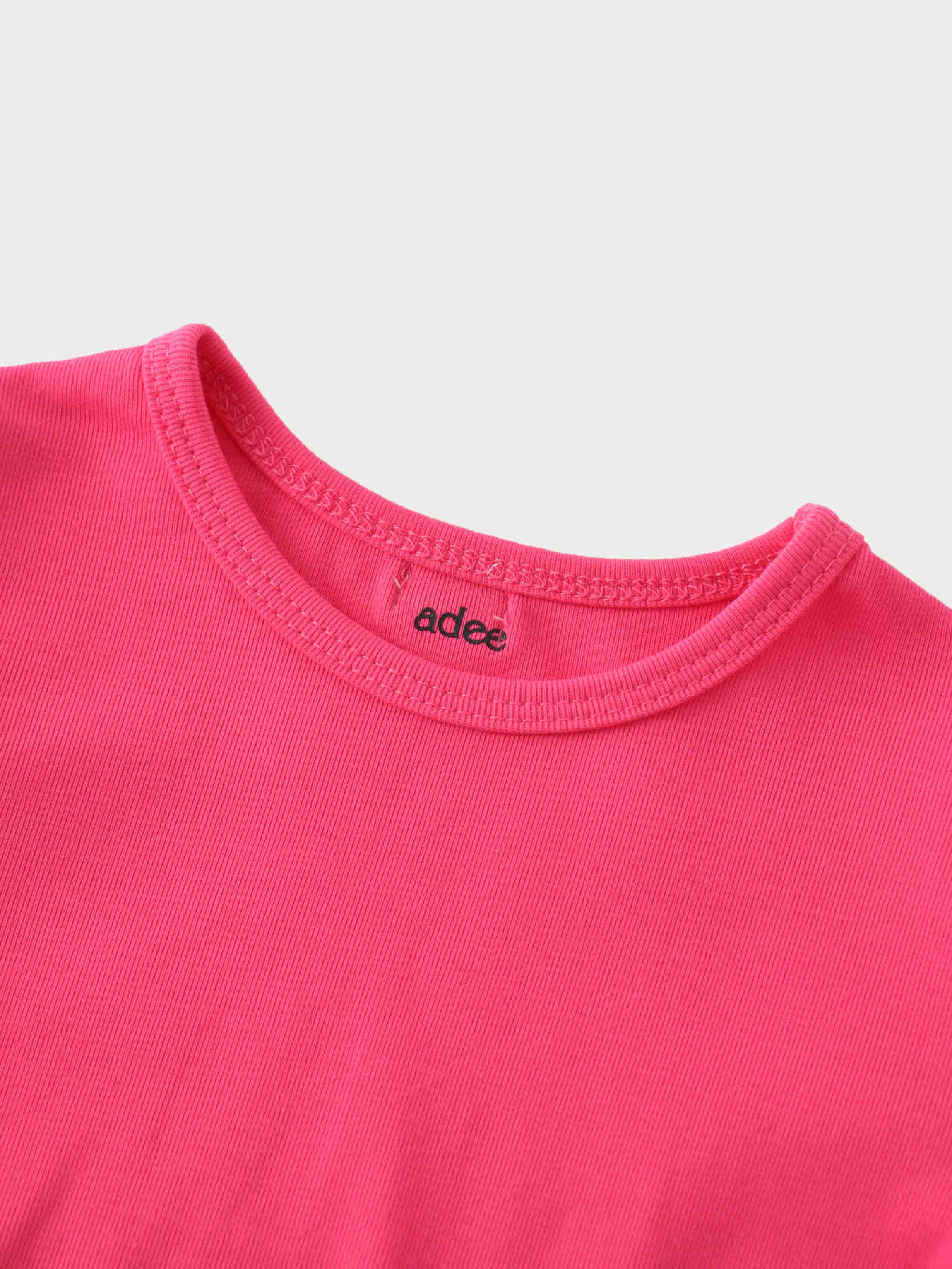 Pink Skirt with 3/4 Sleeve Bubble Shirt