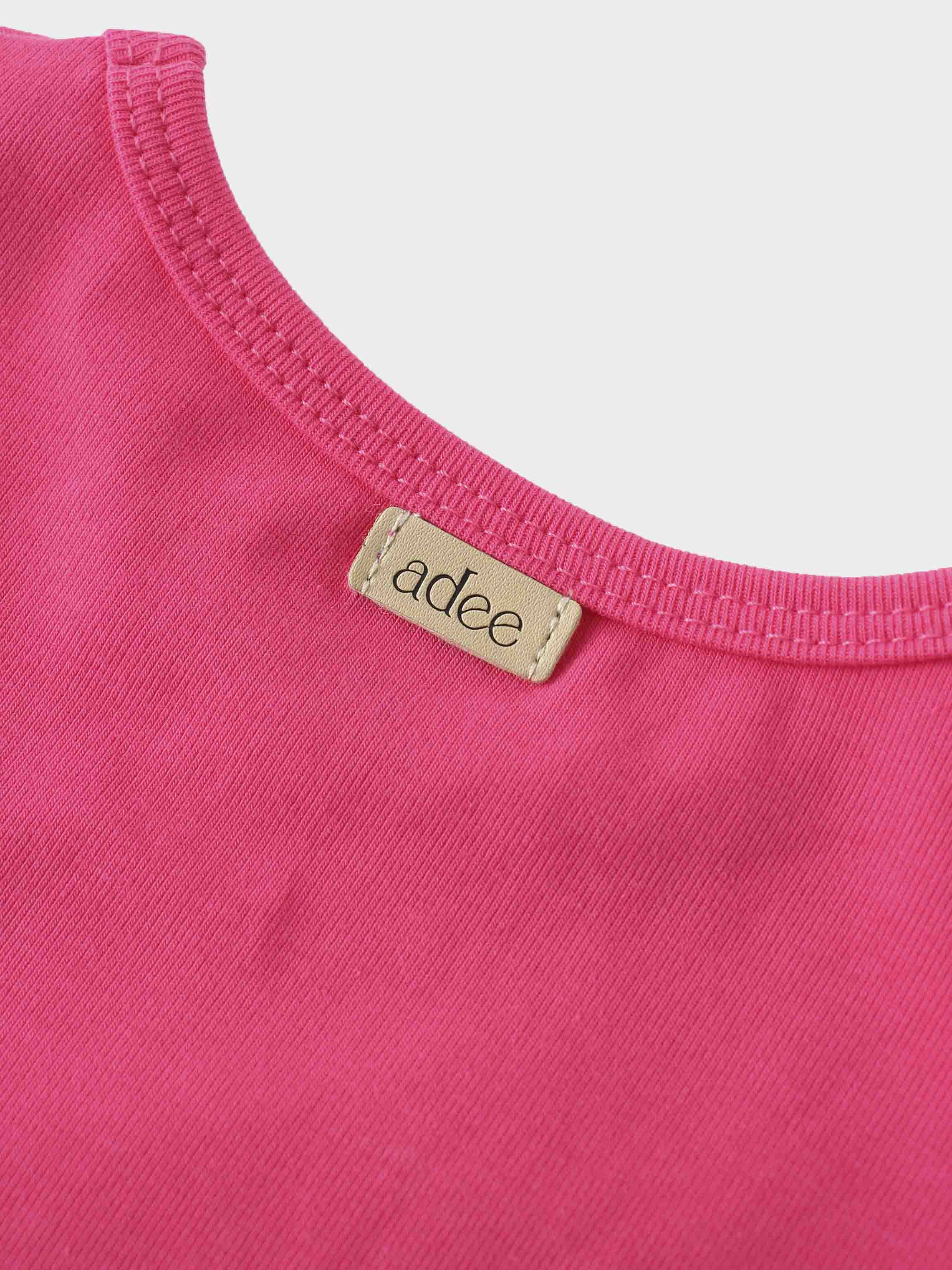 Pink Skirt with 3/4 Sleeve Bubble Shirt