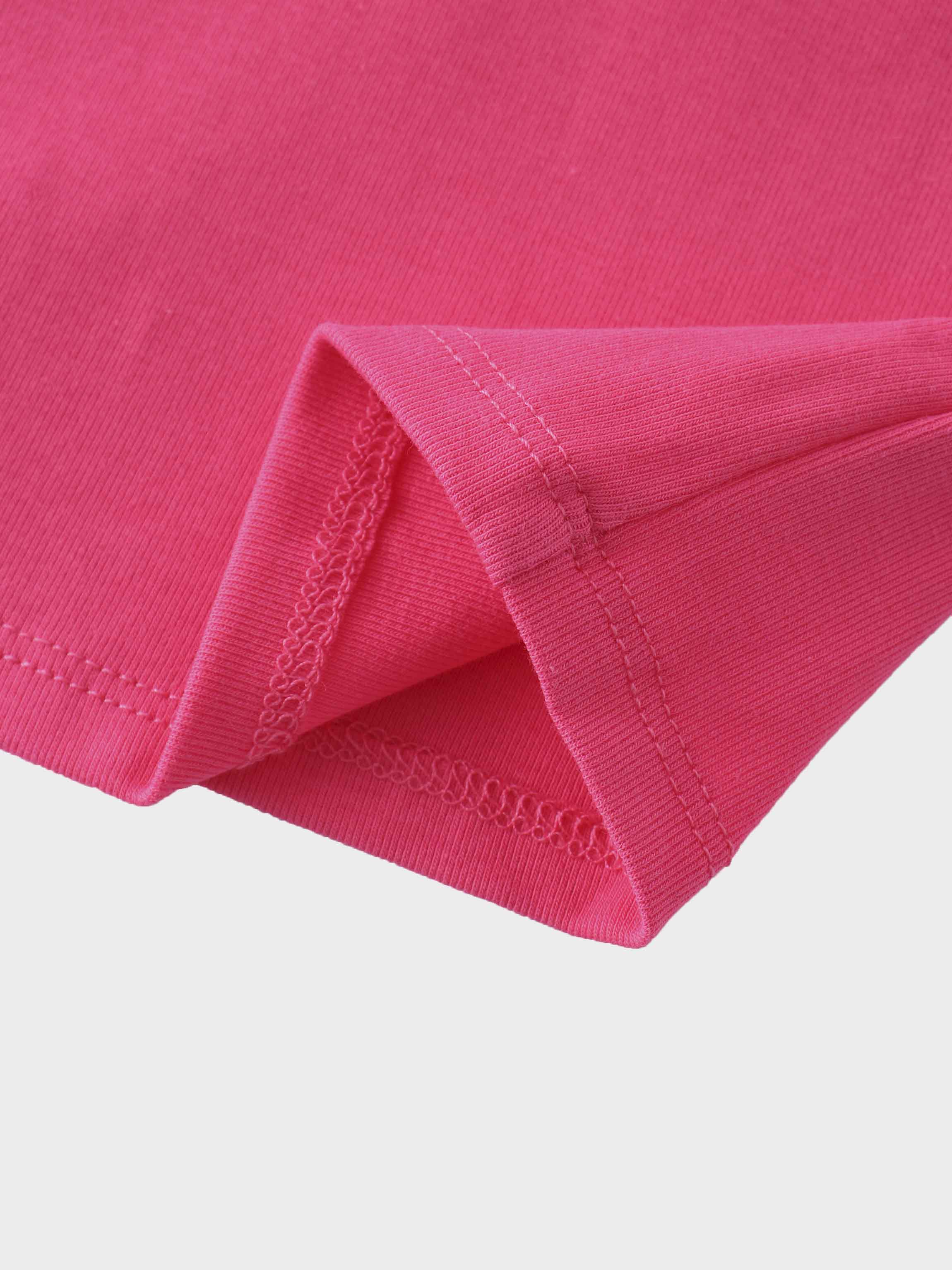 Pink Skirt with 3/4 Sleeve Bubble Shirt