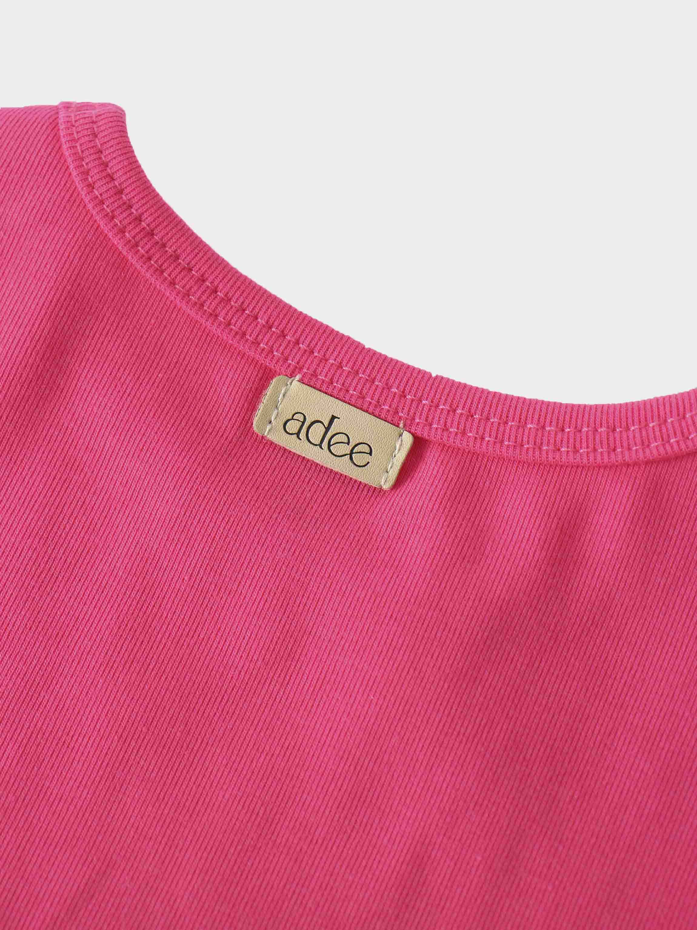 Pink Skirt with Short Sleeve Bubble Shirt