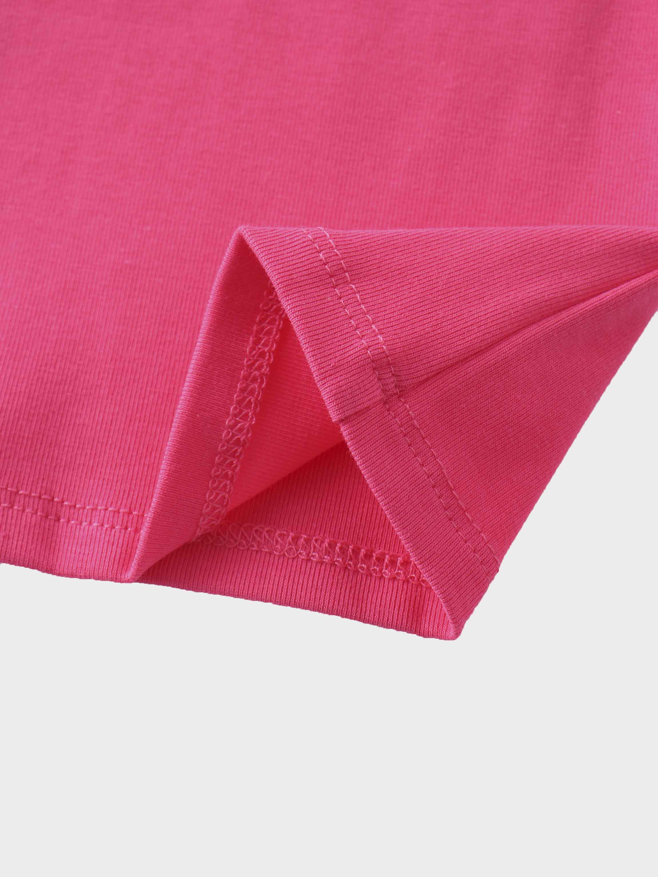 Pink Skirt with Short Sleeve Bubble Shirt