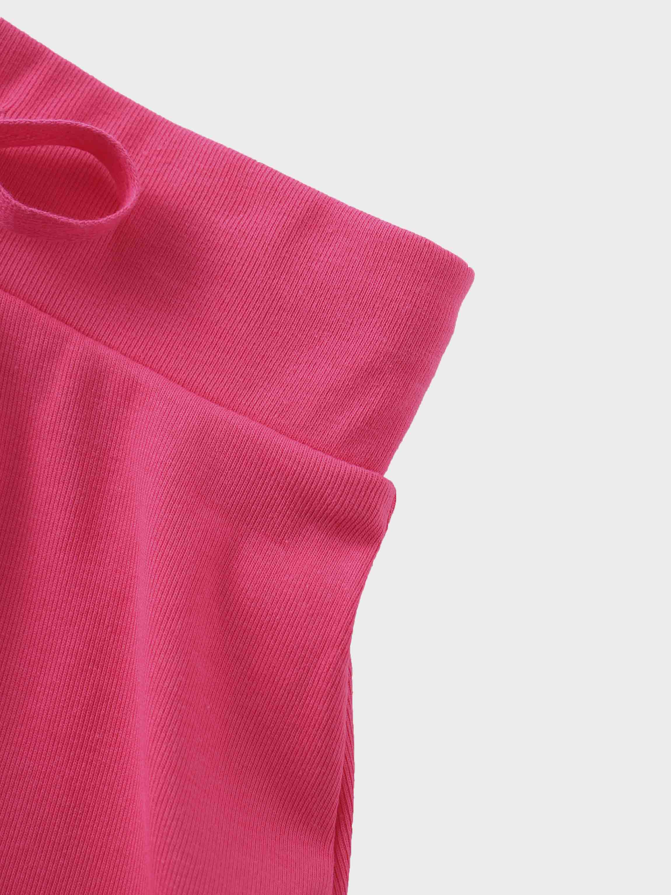 Pink Skirt with Short Sleeve Bubble Shirt
