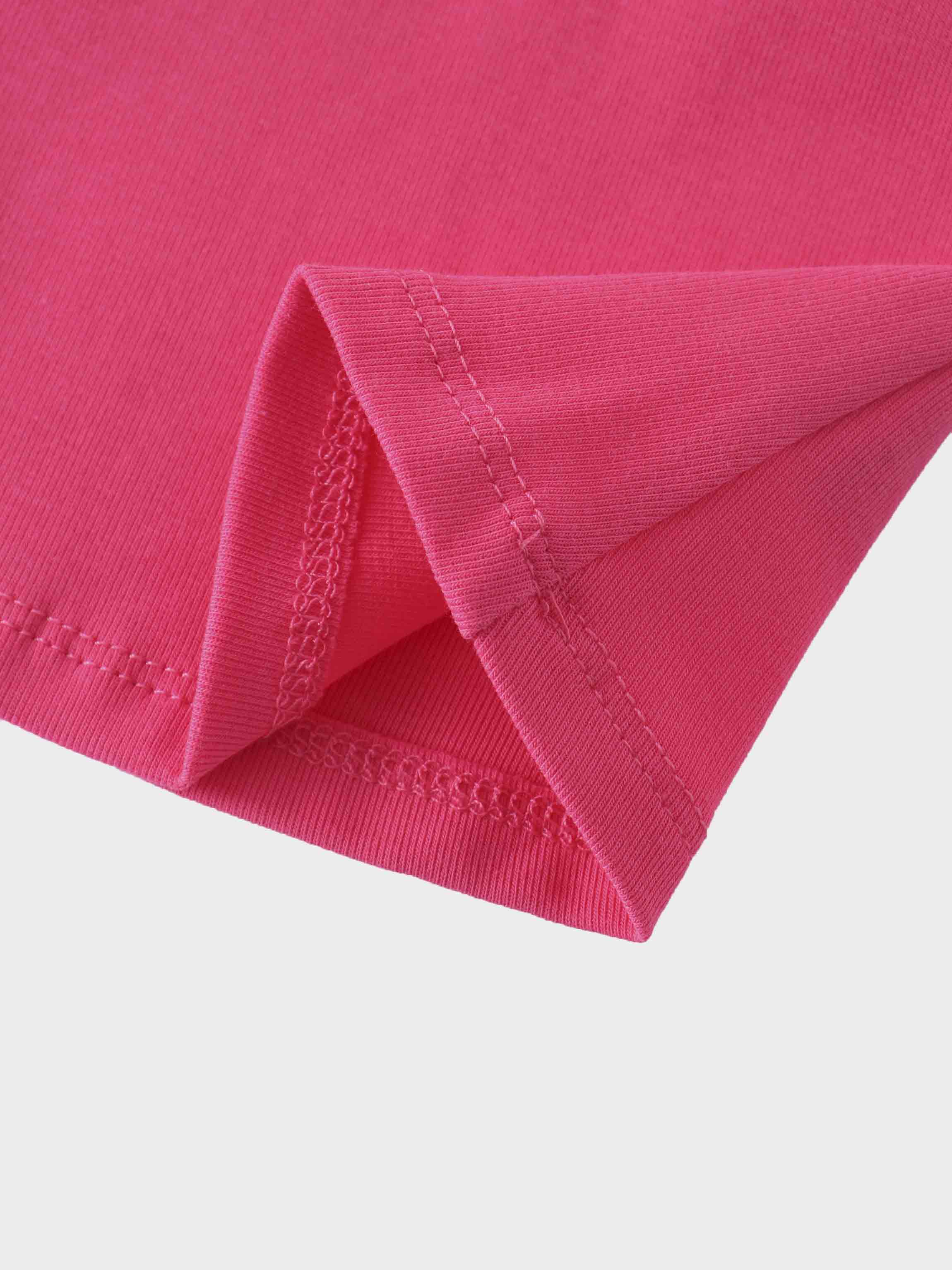 Pink Skirt with Short Sleeve Bubble Shirt