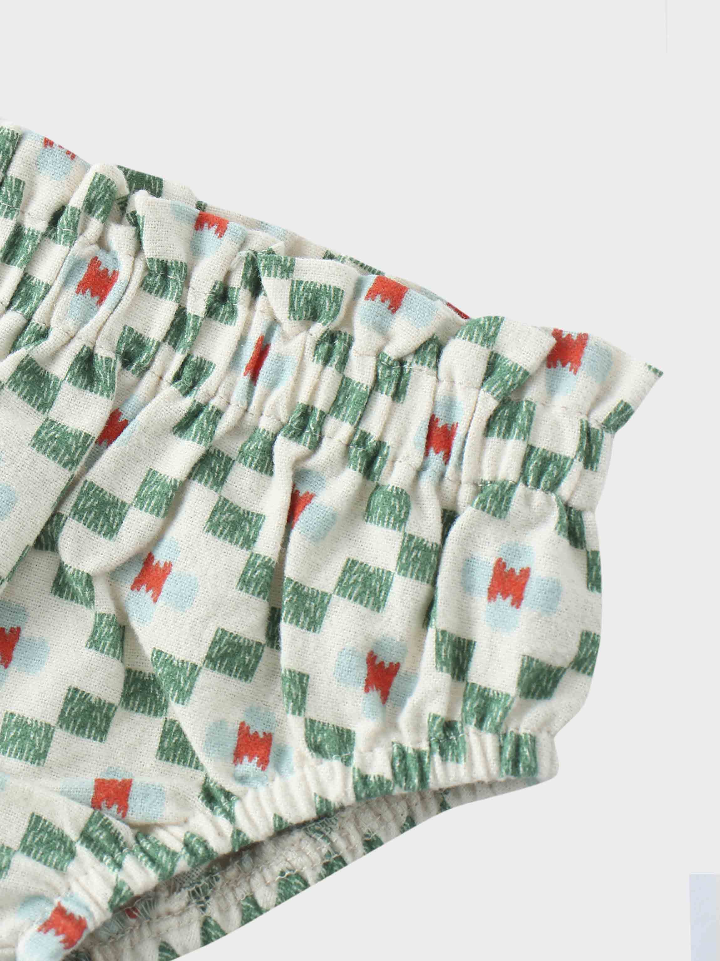Green Diamond Tank Set- Ruffles