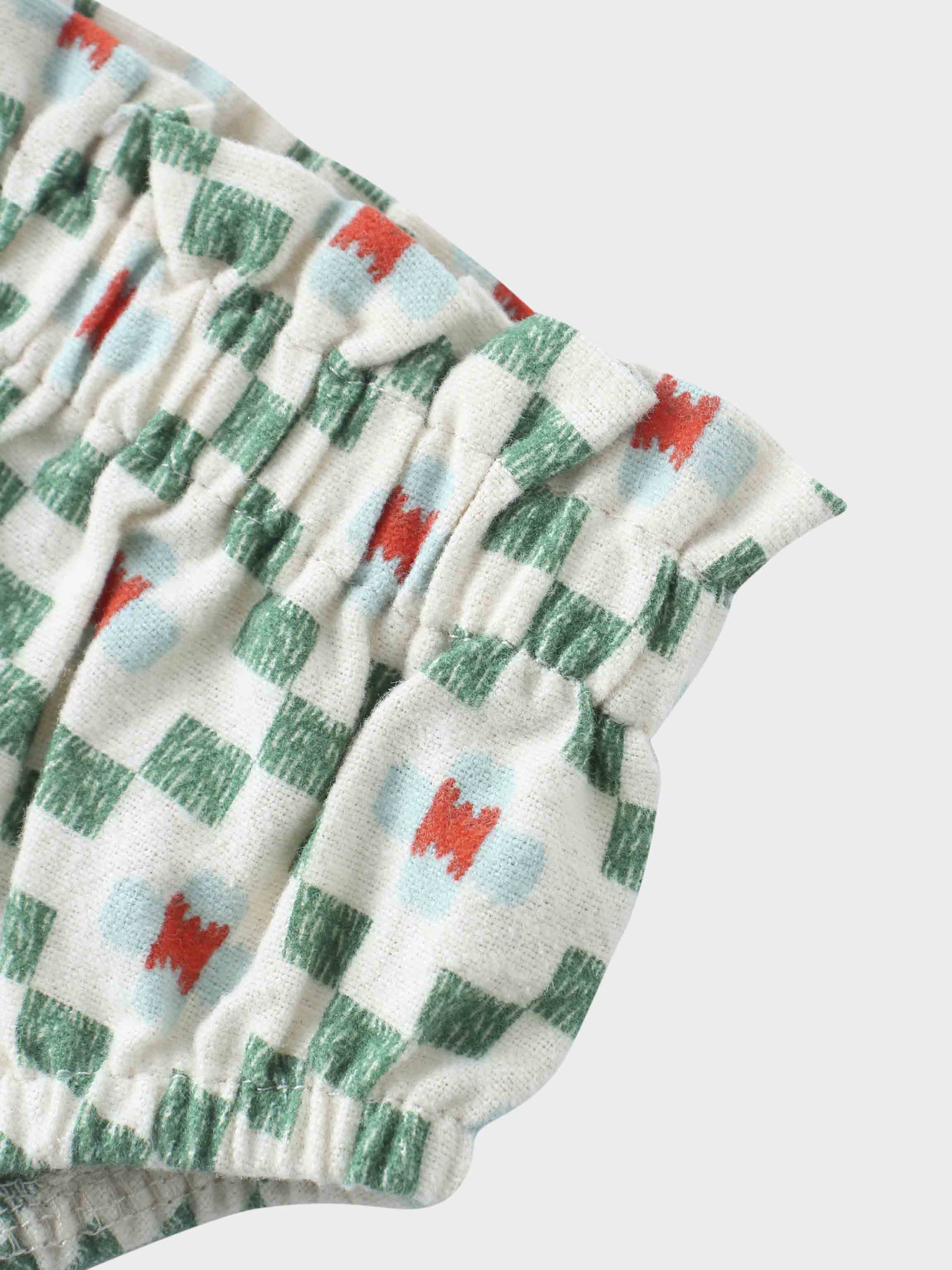 Green Diamond Tank Set- Ruffles