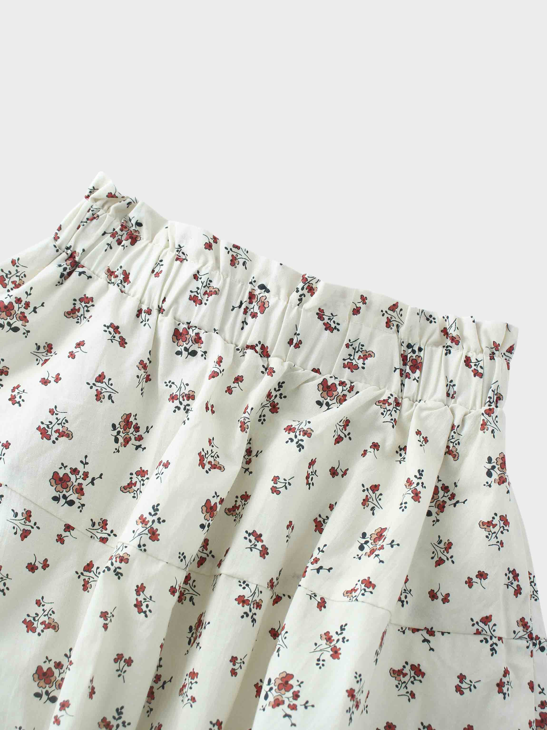 Floral Bubble Skirt with Short Sleeve T-shirt