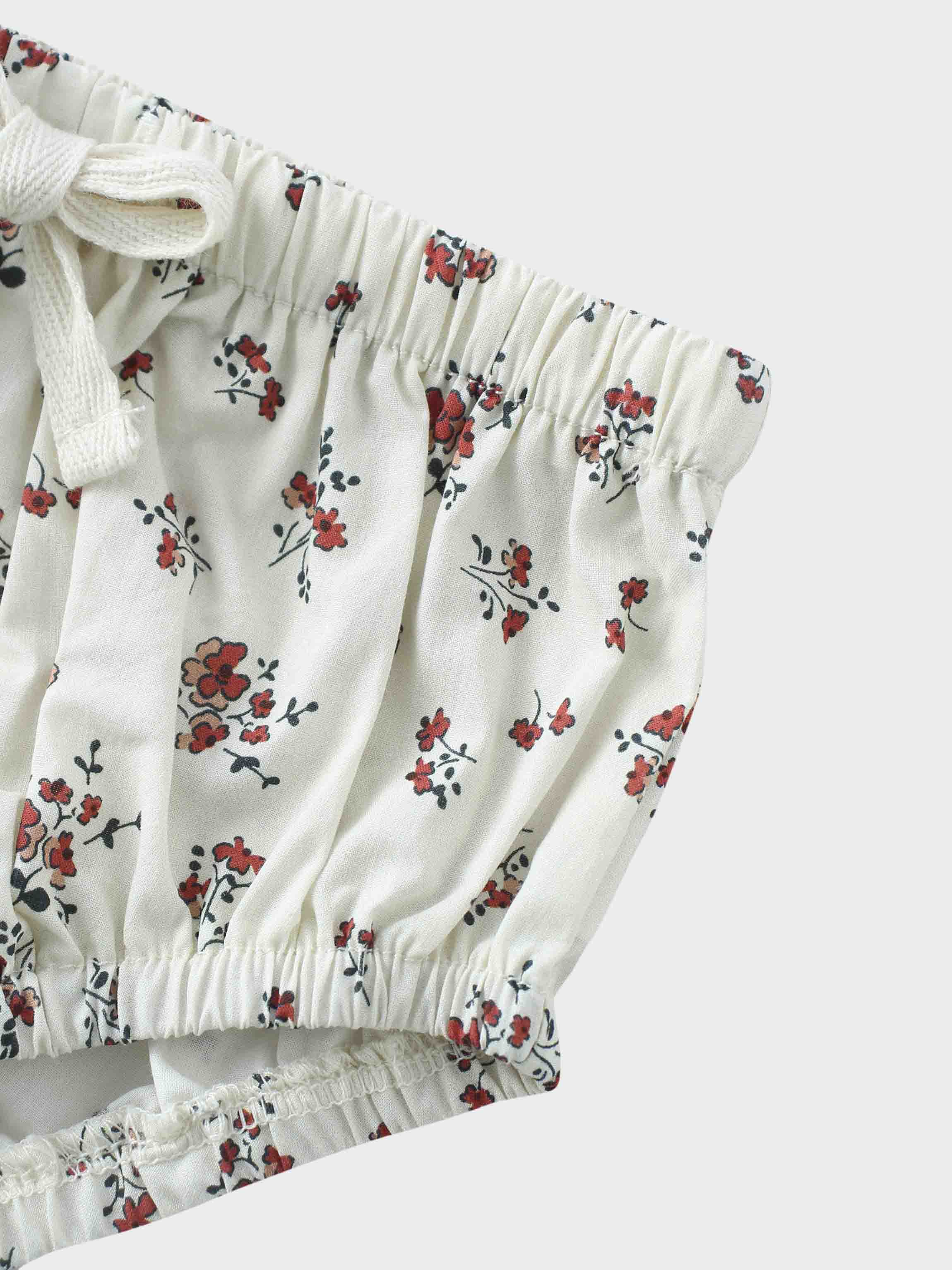 Floral Bubble Bloomers with Shirt