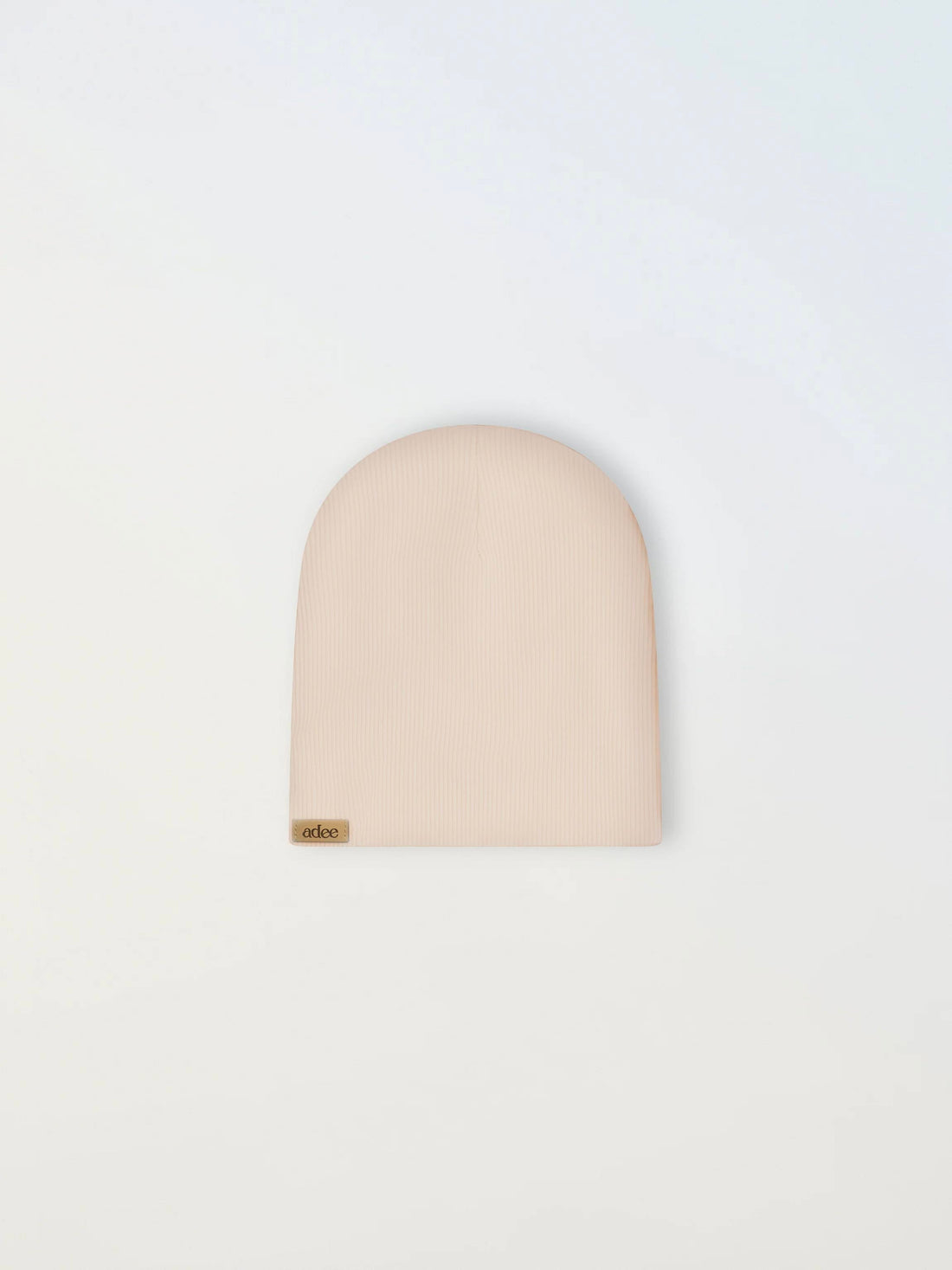 Ribbed Beenie- Pink/ Beige