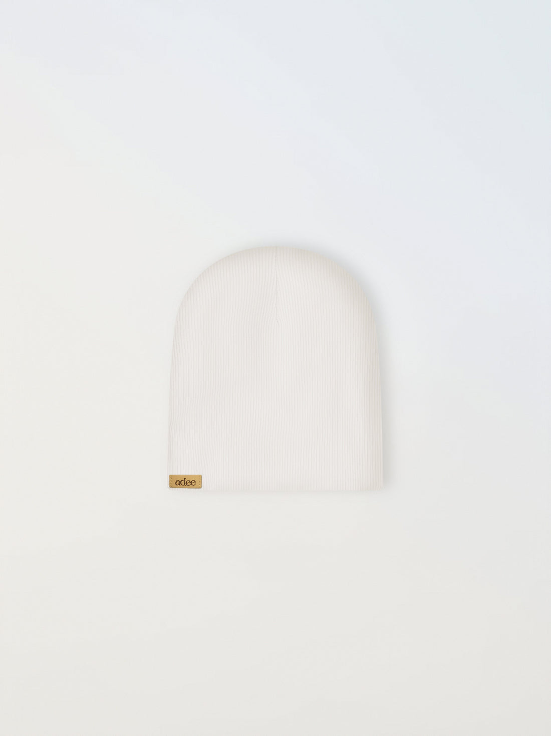 Ribbed Beenie- White