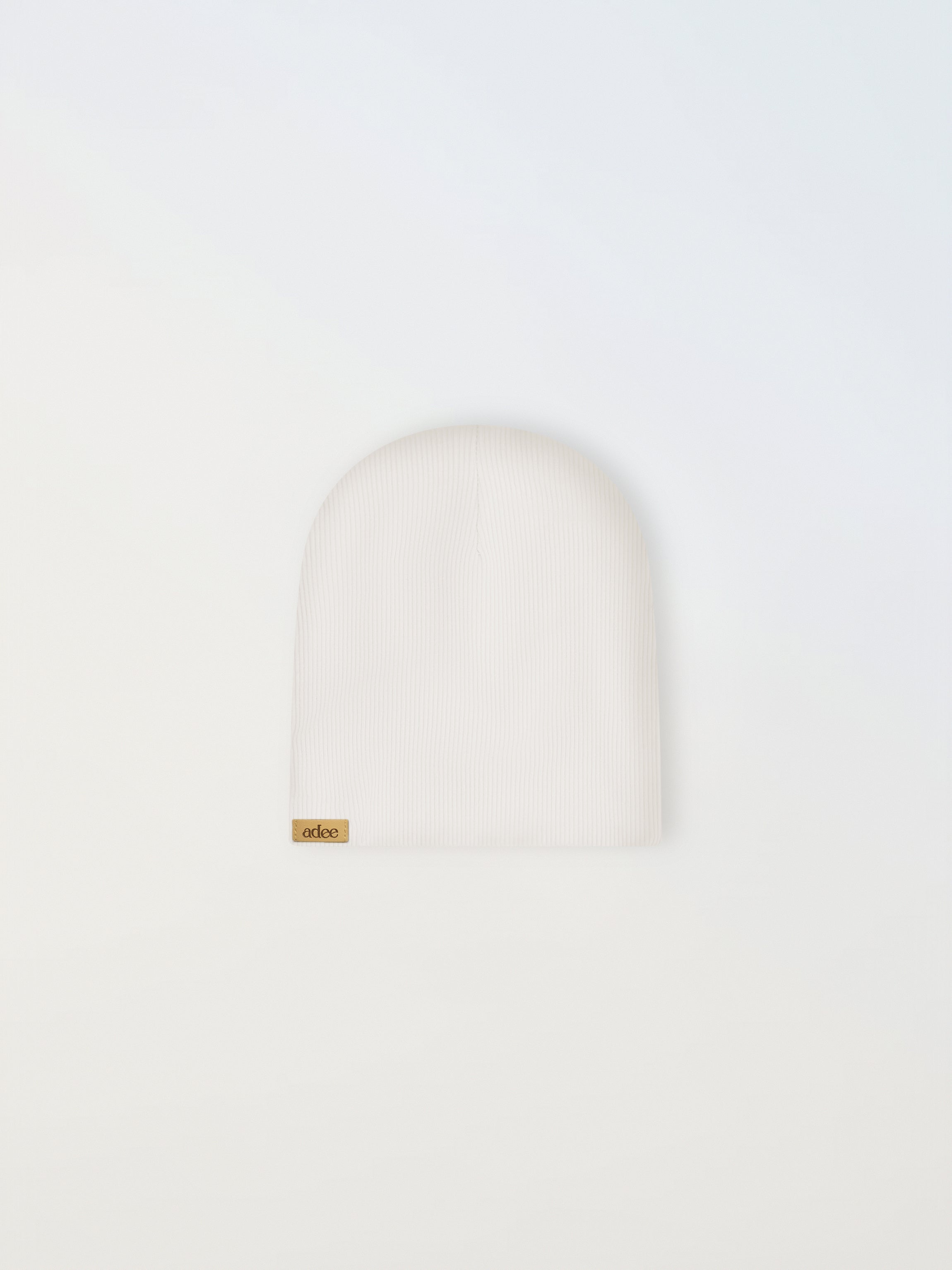 Ribbed Beenie- White