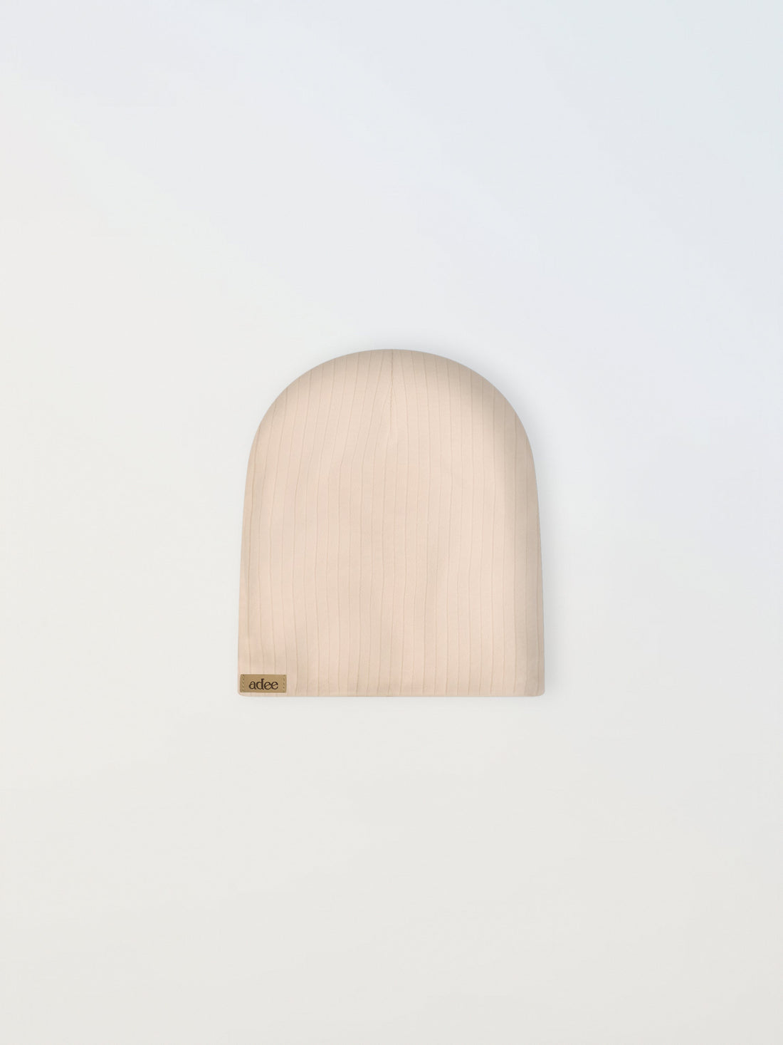 Wide Ribbed Beanie-Tan