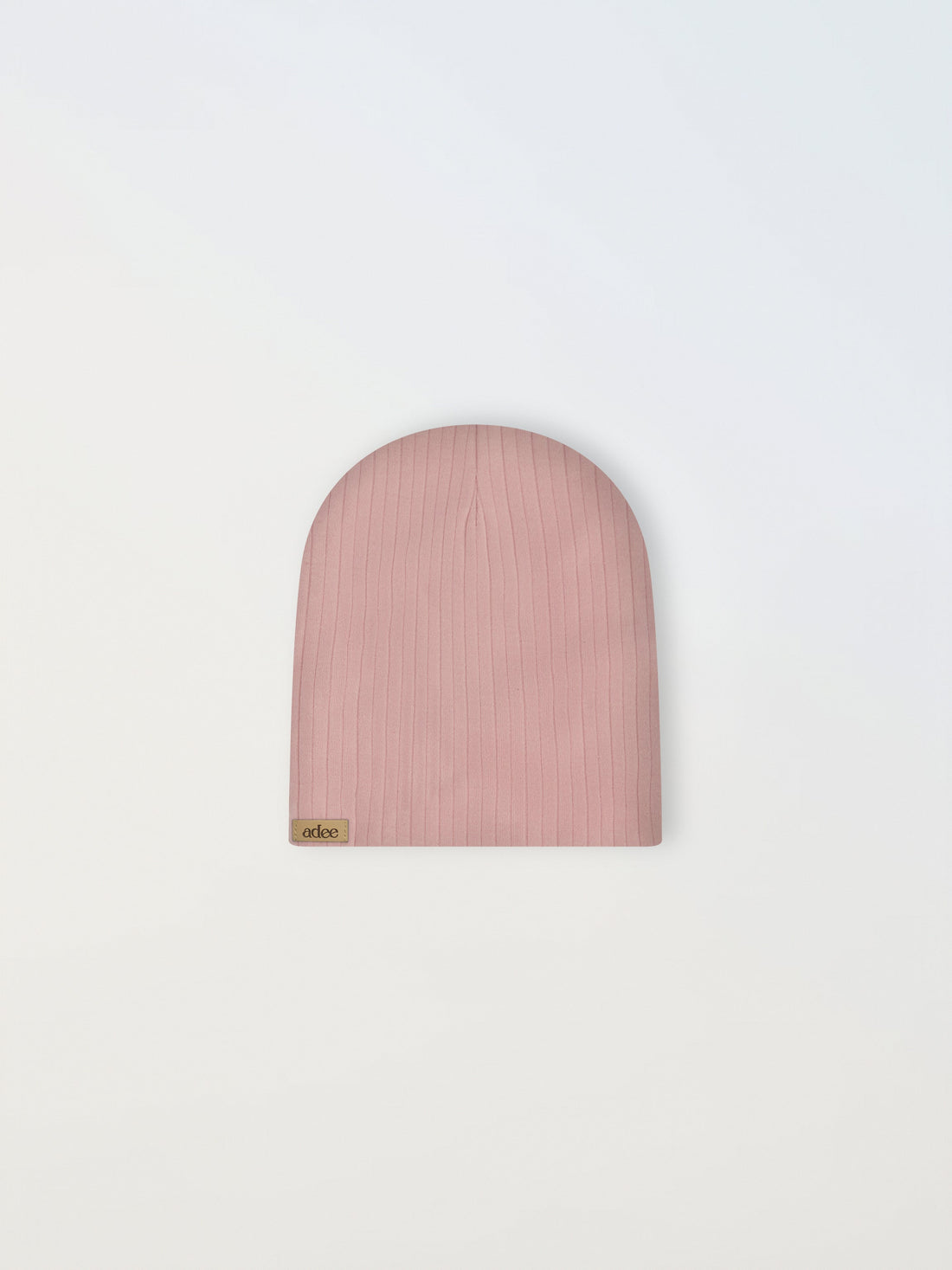 Wide Ribbed Beanie-Pink