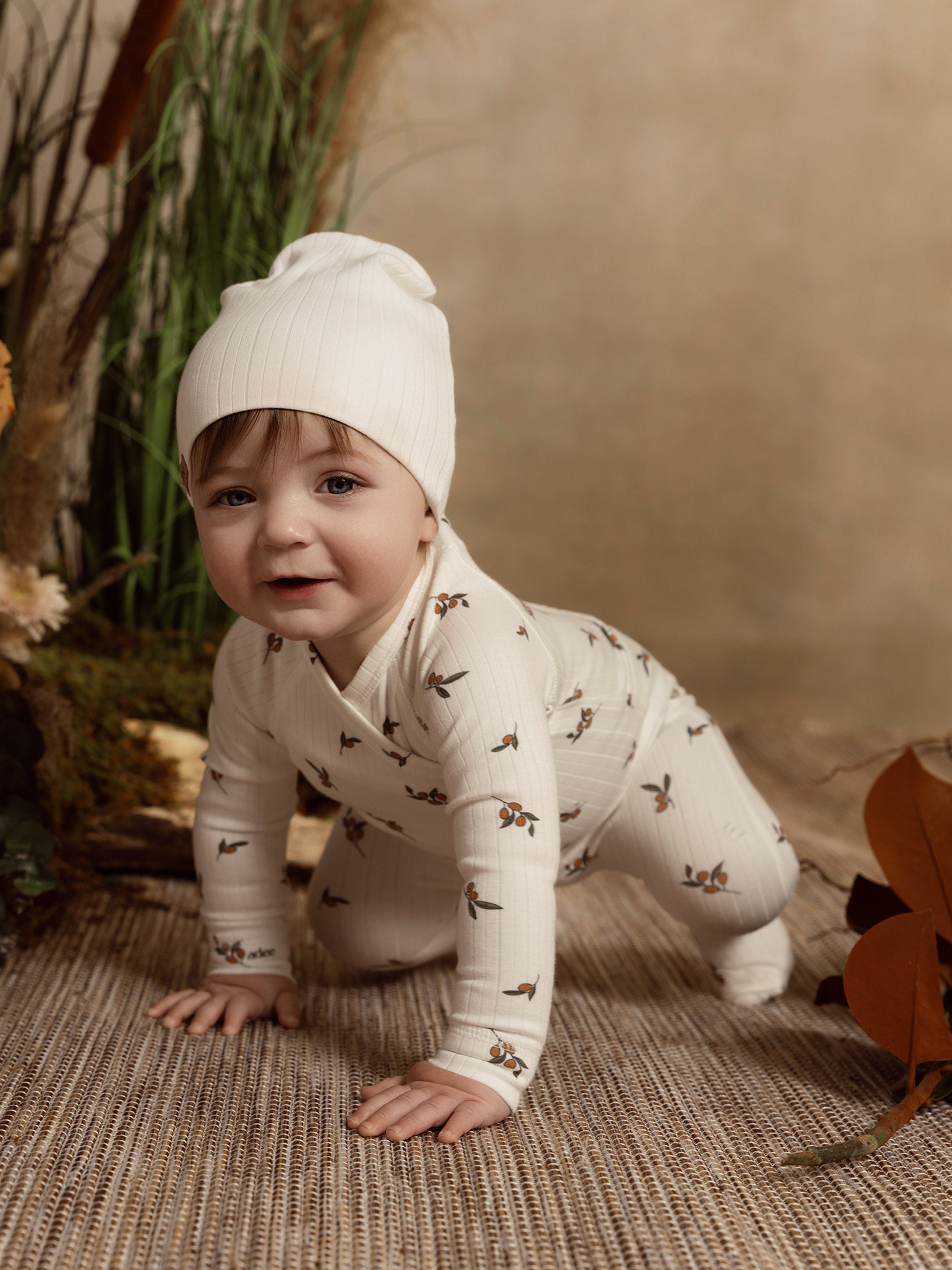 Wide Ribbed Beanie-White
