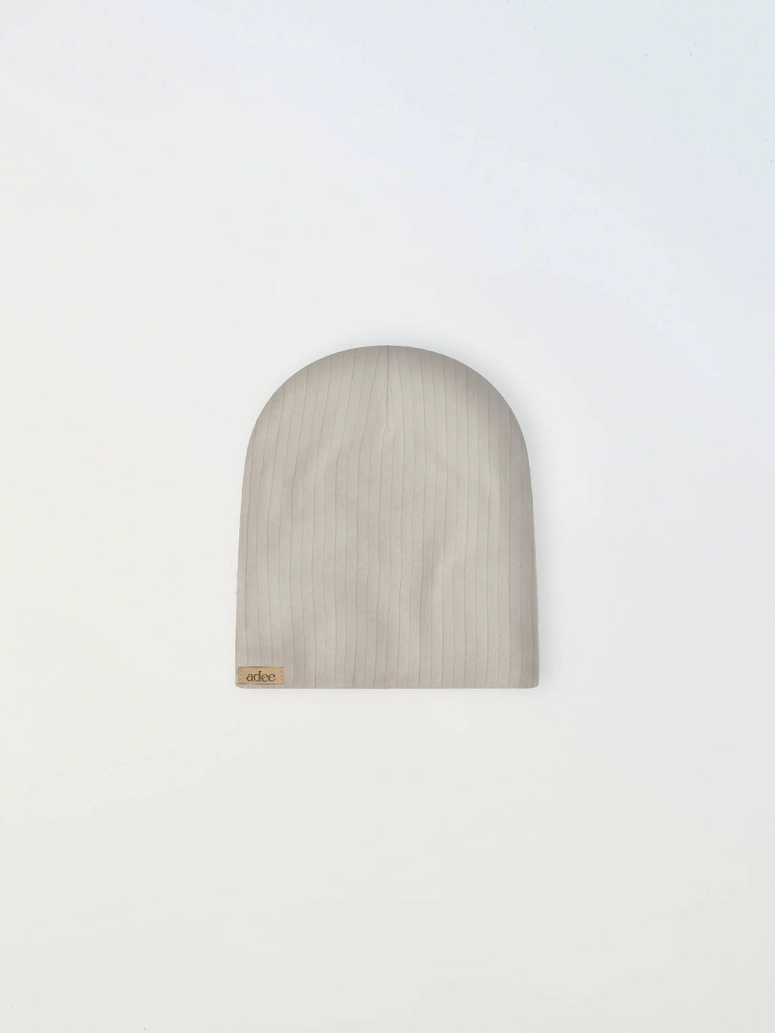 Wide Ribbed Beanie-Light Grey