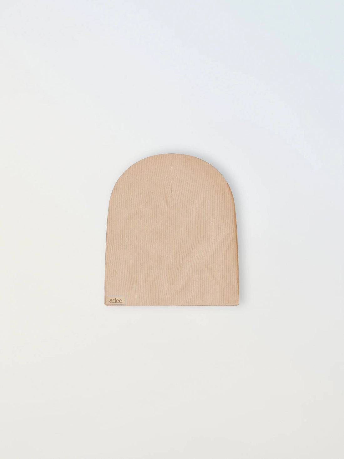 Thin Ribbed Beenie- Beige