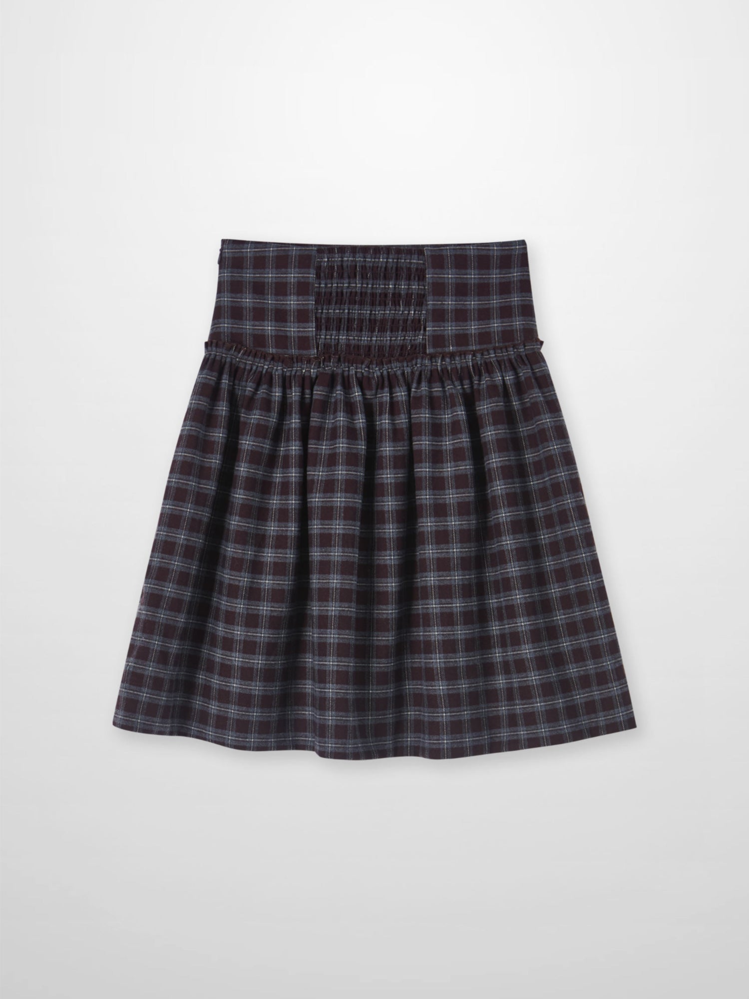 Drop waist plaid skirt burgundy for girls by Adee, dressy
