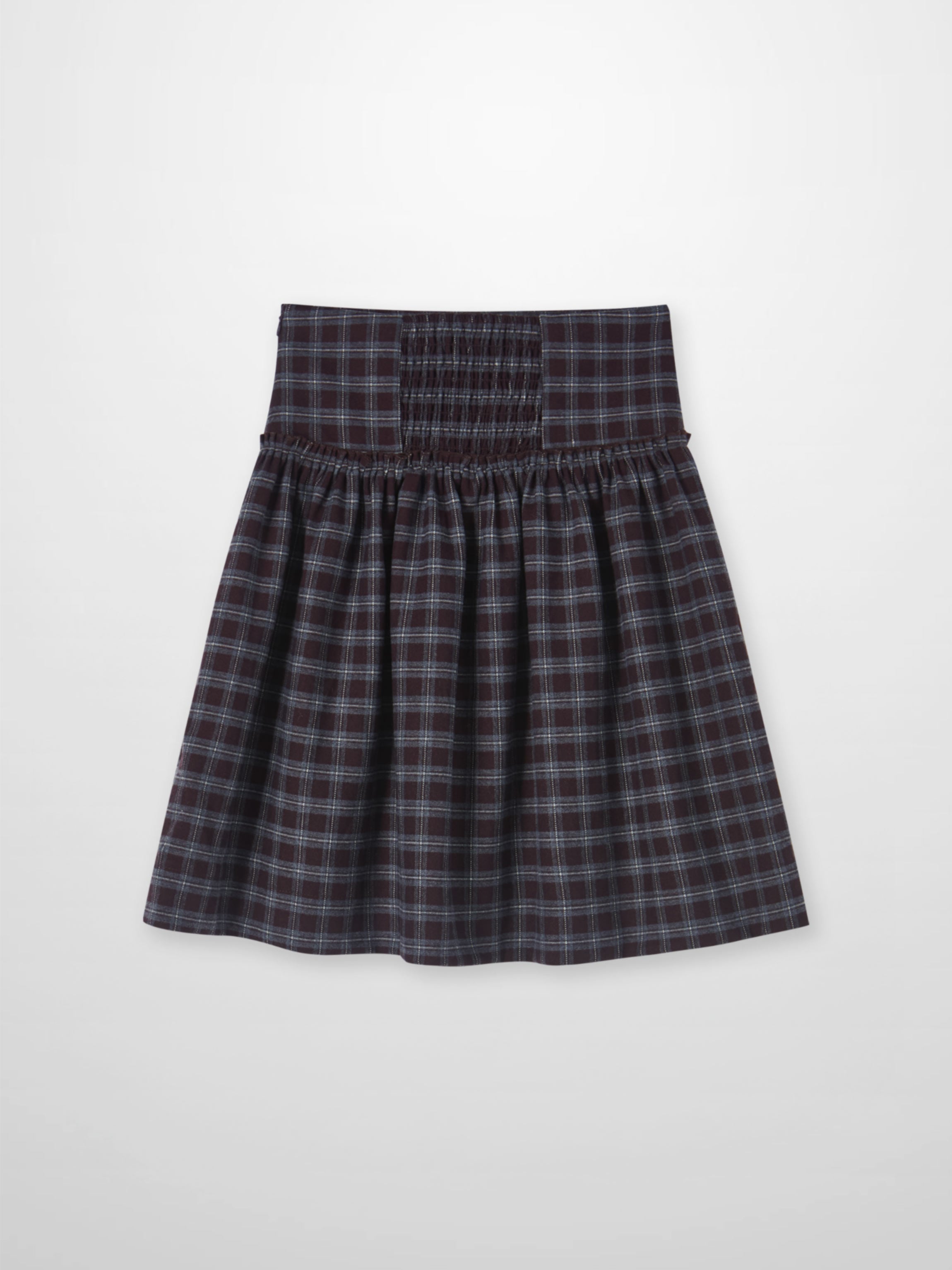 Drop waist plaid skirt burgundy for girls by Adee, dressy