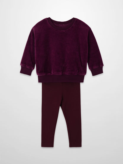 Velour Logo Set - Burgundy