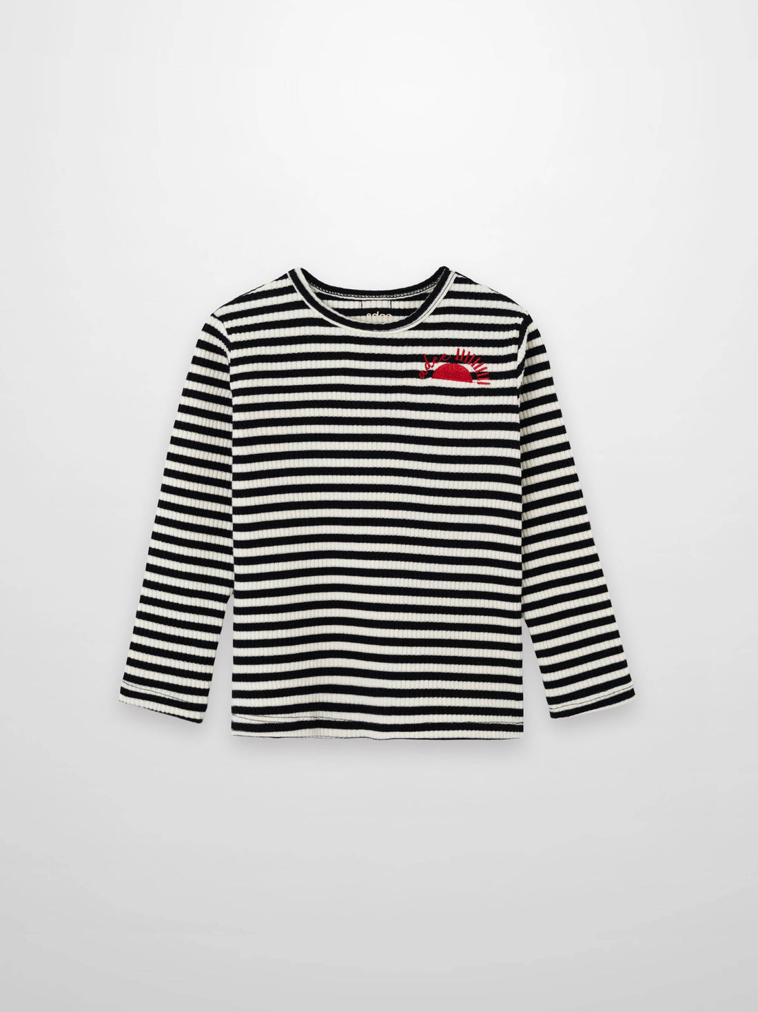 Striped Crew Neck T-Shirt - Black &amp; White