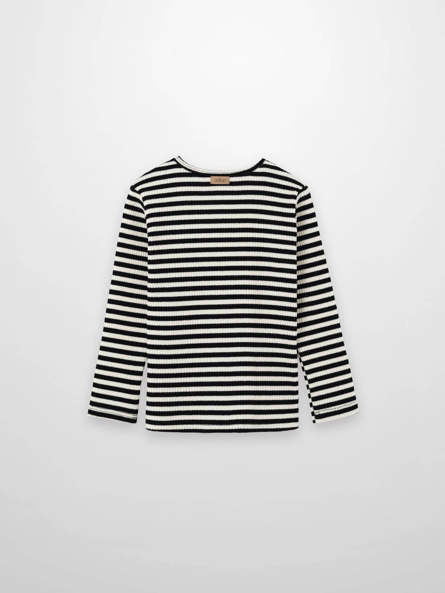 Striped Crew Neck T-Shirt - Black &amp; White