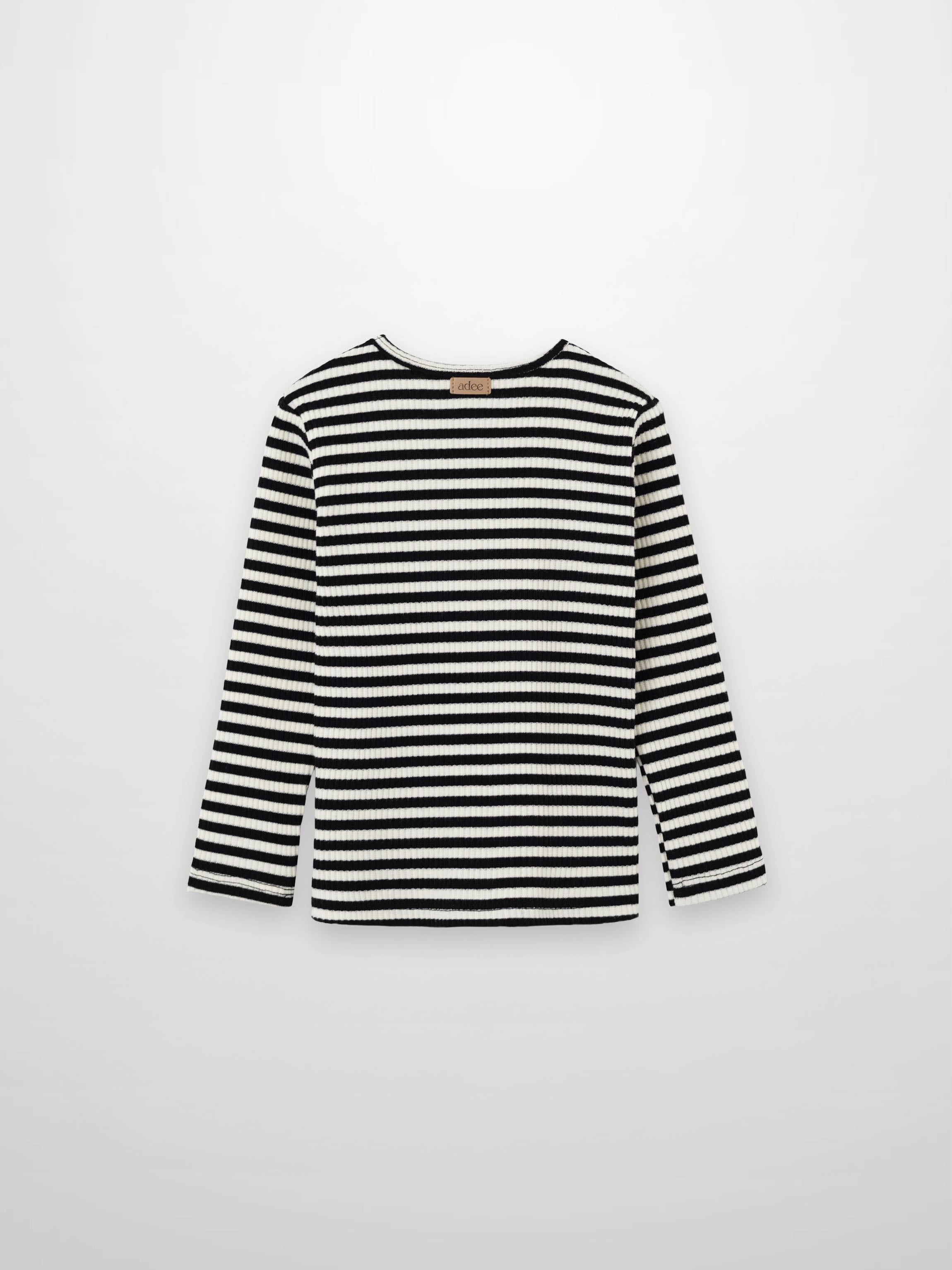 Striped Crew Neck T-Shirt - Black &amp; White