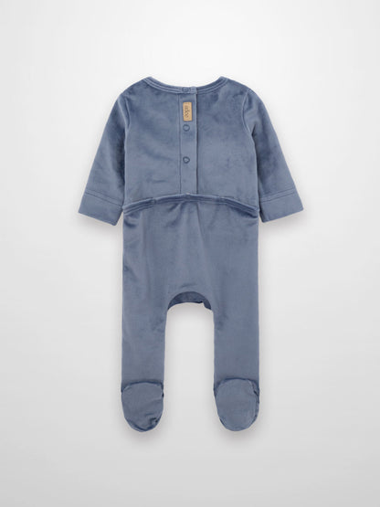 Velour Carriage Stretchy - Blue