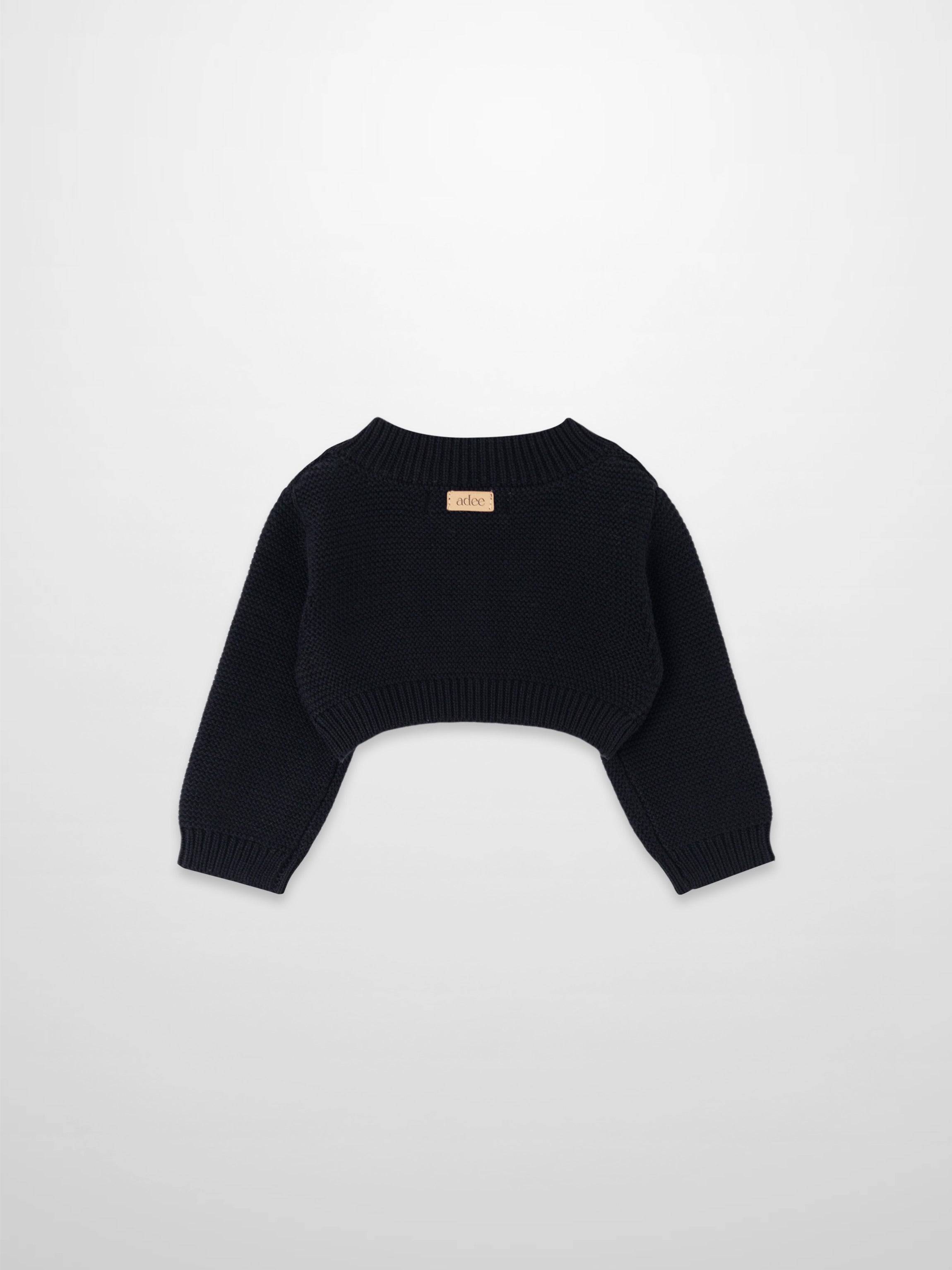 Cropped Cardigan - Black