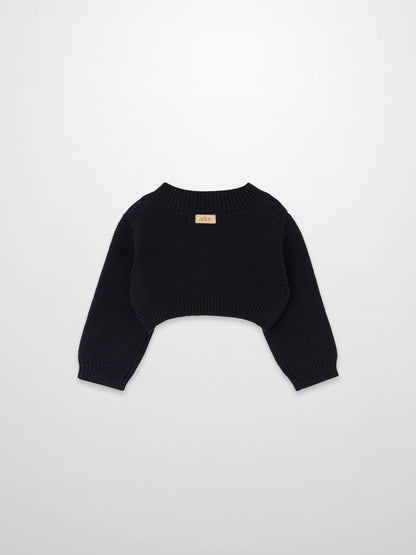 Cropped Cardigan - Black