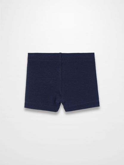Biker Shorts Non Ribbed-Navy