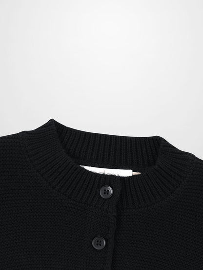 Cropped Cardigan - Black