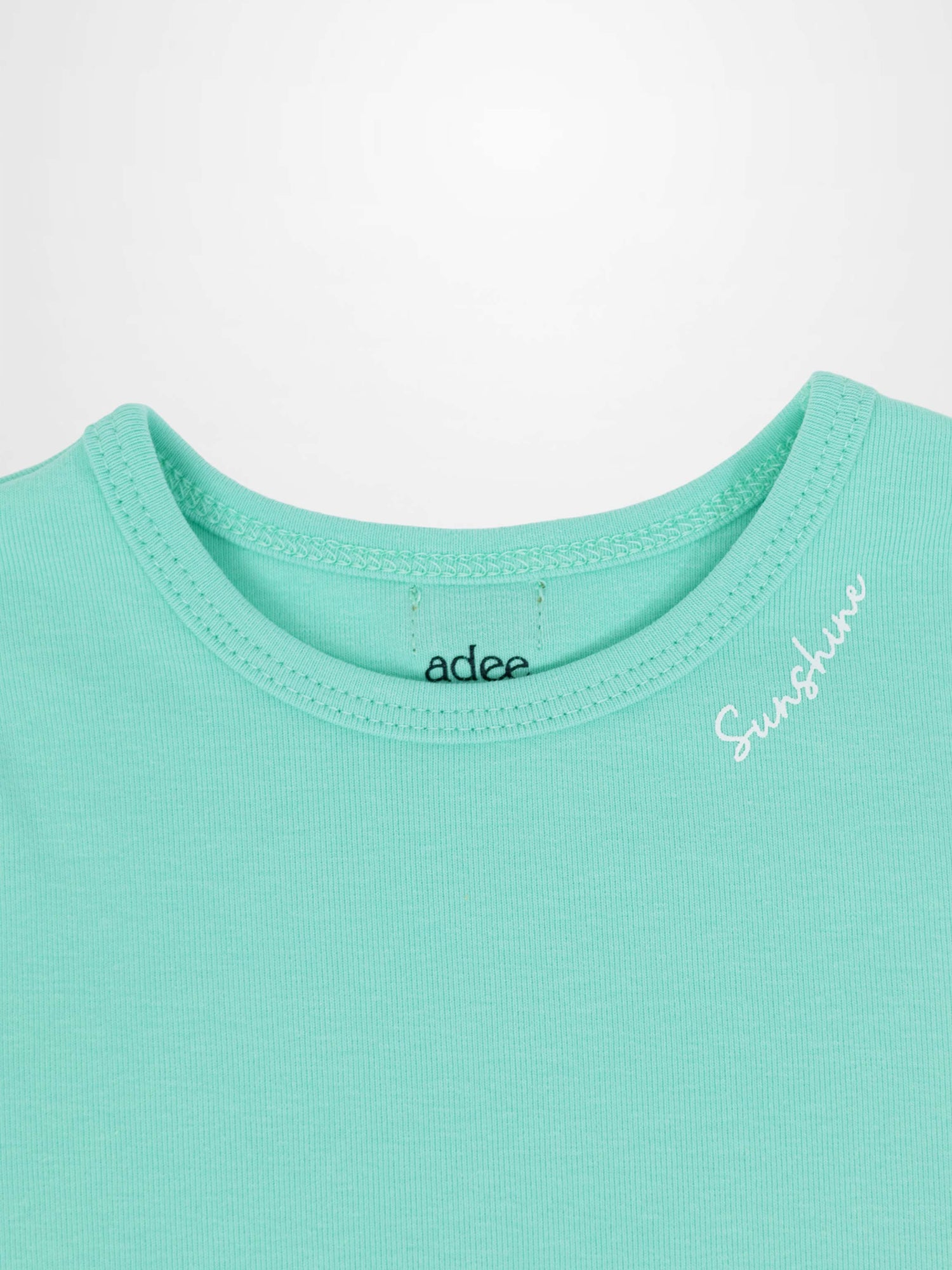 Short Puff Sleeve T-shirt &amp; Shorts Set - Mint Green