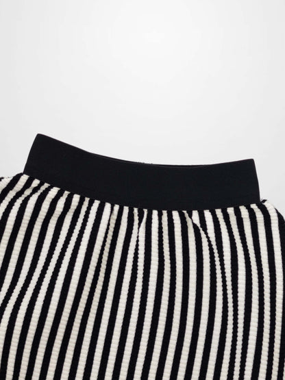 Striped Skirt - Black &amp; White