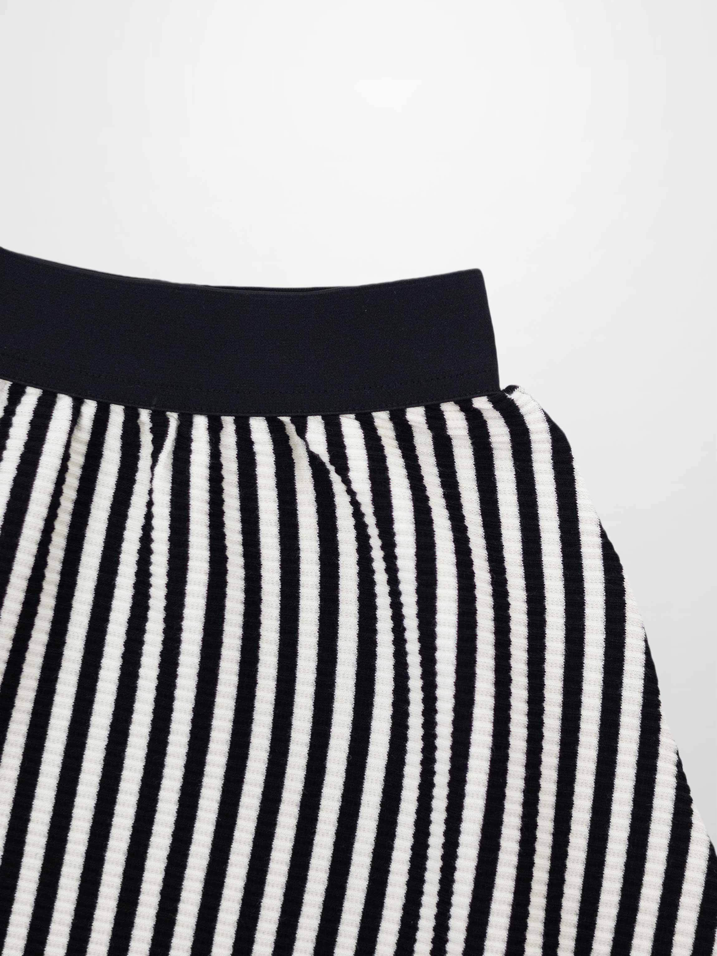 Striped Skirt - Black &amp; White