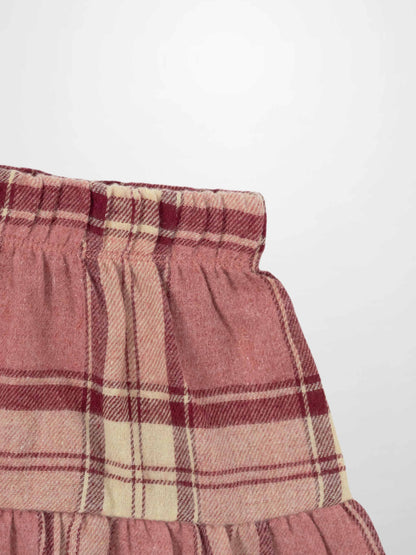 Plaid Skirt - Pink