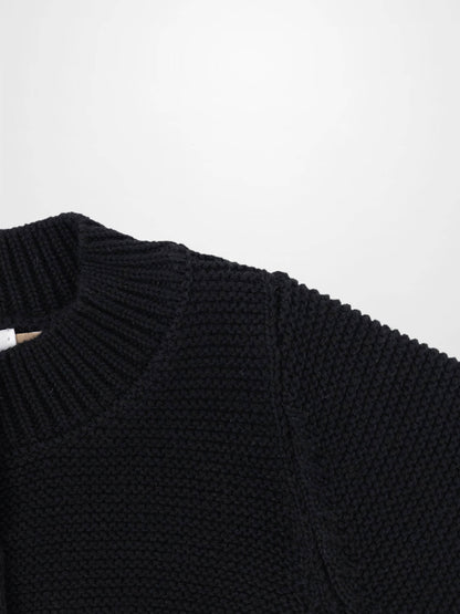 Cropped Cardigan - Black