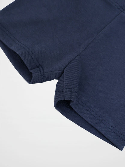 Biker Shorts Non Ribbed-Navy