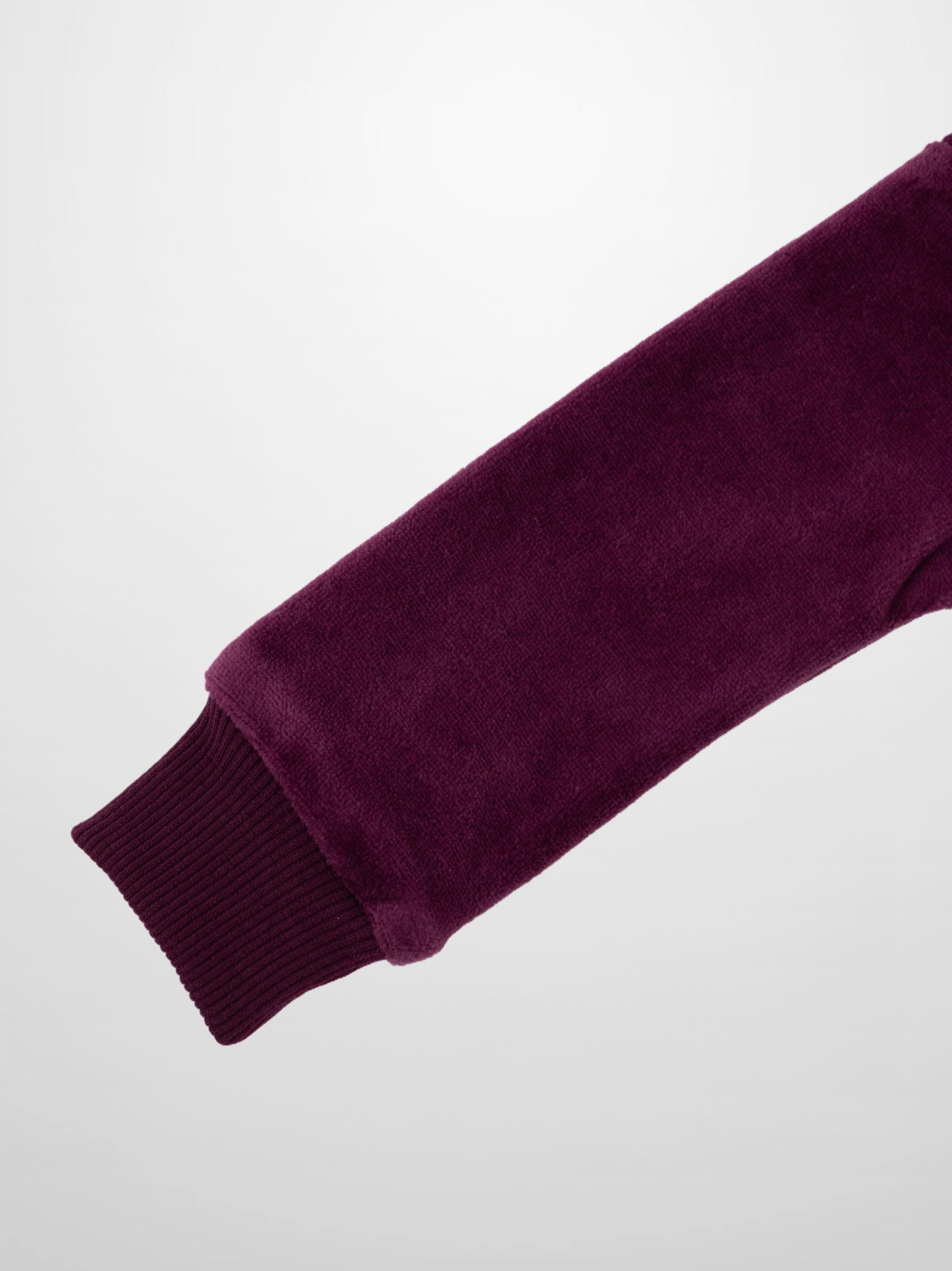 Velour Logo Sweatshirt - Burgundy