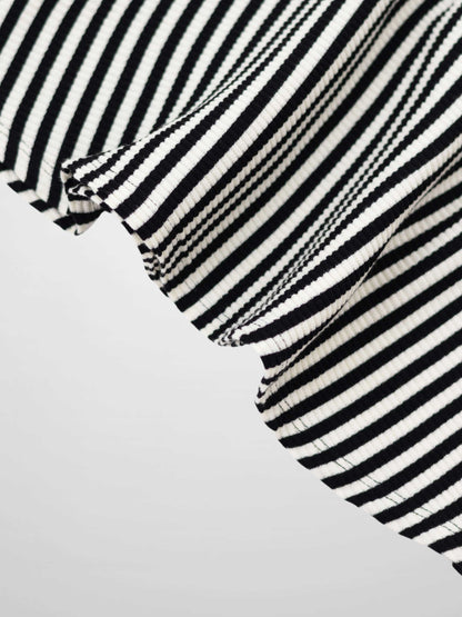 Striped Skirt - Black &amp; White