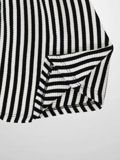 Striped Skirt - Black &amp; White