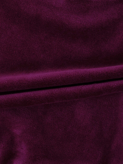 Velour Logo Sweatshirt - Burgundy